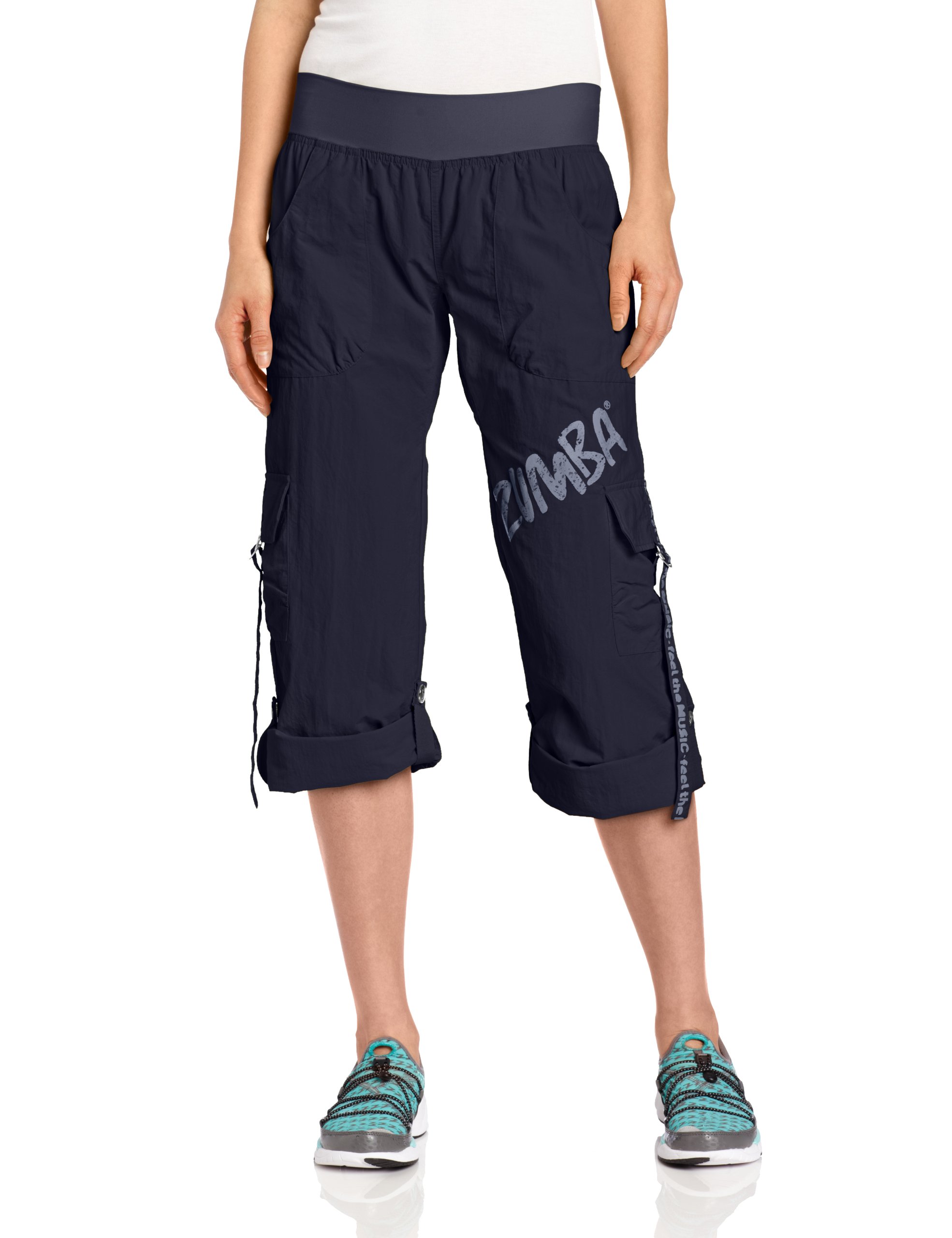 Zumba Fitness Women's Feelin' It Cargo Pants - High Waisted Yoga Workout Pants for Dance, Gym & Active Wear - Comfortable Stretch Fabric for Fitness & Lounge