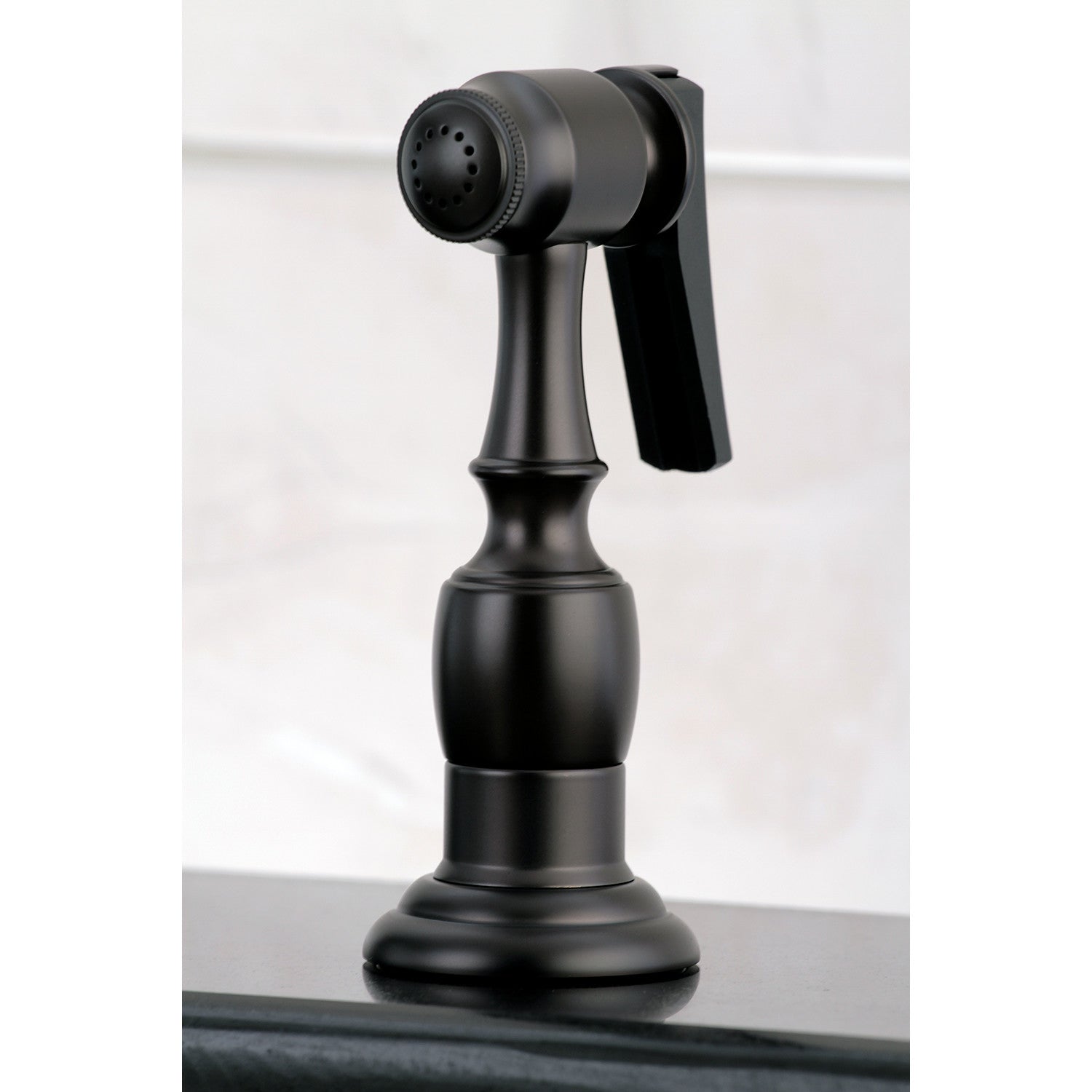 Bel Air KB1755BPLBS Oil Rubbed Bronze 2-Handle 4-Hole Centerset Kitchen Faucet with Pull-Out Side Sprayer - Perfect for Modern Farmhouse & Commercial Kitchens