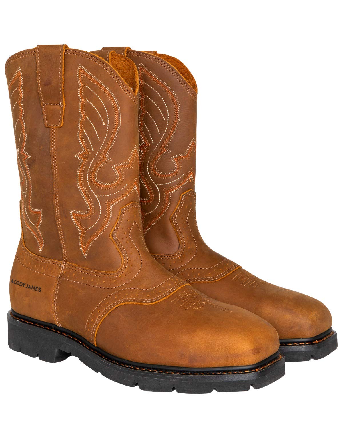 Cody James Men's Mustang Western Work Boot with Composite Toe - Durable & Comfortable for Ranch Work, Construction, and Outdoor Activities