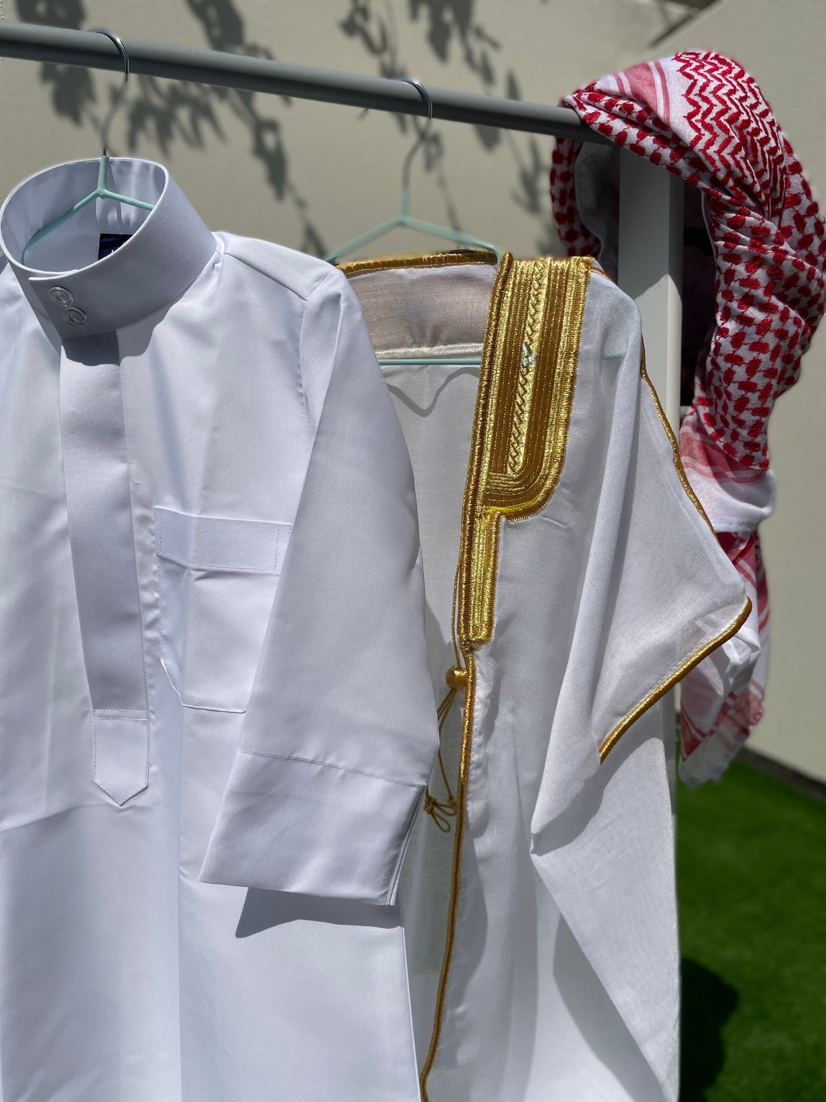 Premium Baby Boy Thobe Gift Set - White Bisht for 0-12 Months | 4-Piece Outfit for Special Occasions & Celebrations