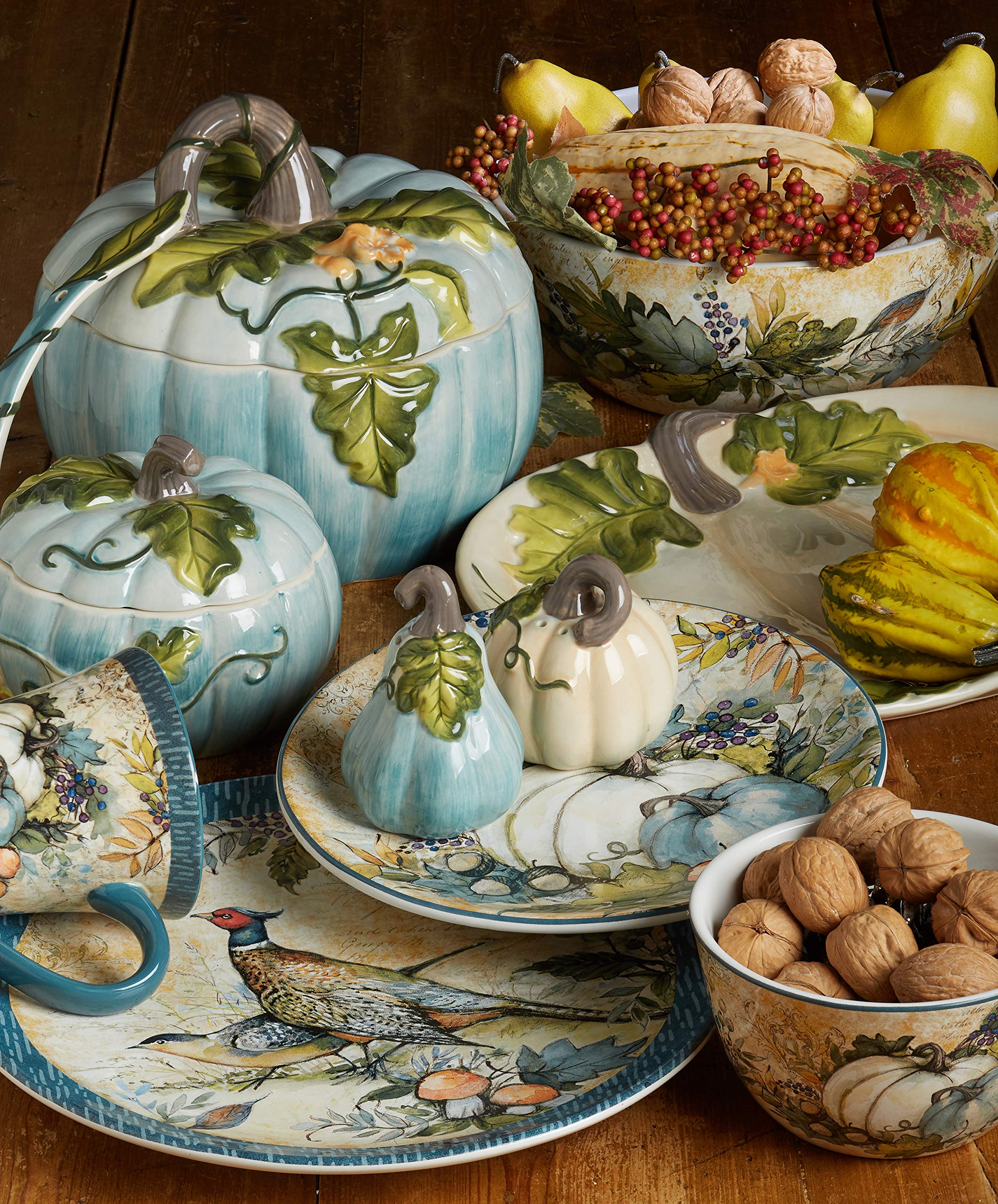 Certified International Harvest Gatherings 16-Piece Dinnerware Set - Service for 4, Multicolor Stoneware Plates, Bowls & Mugs - Perfect for Family Dinners, Holiday Gatherings & Everyday Use