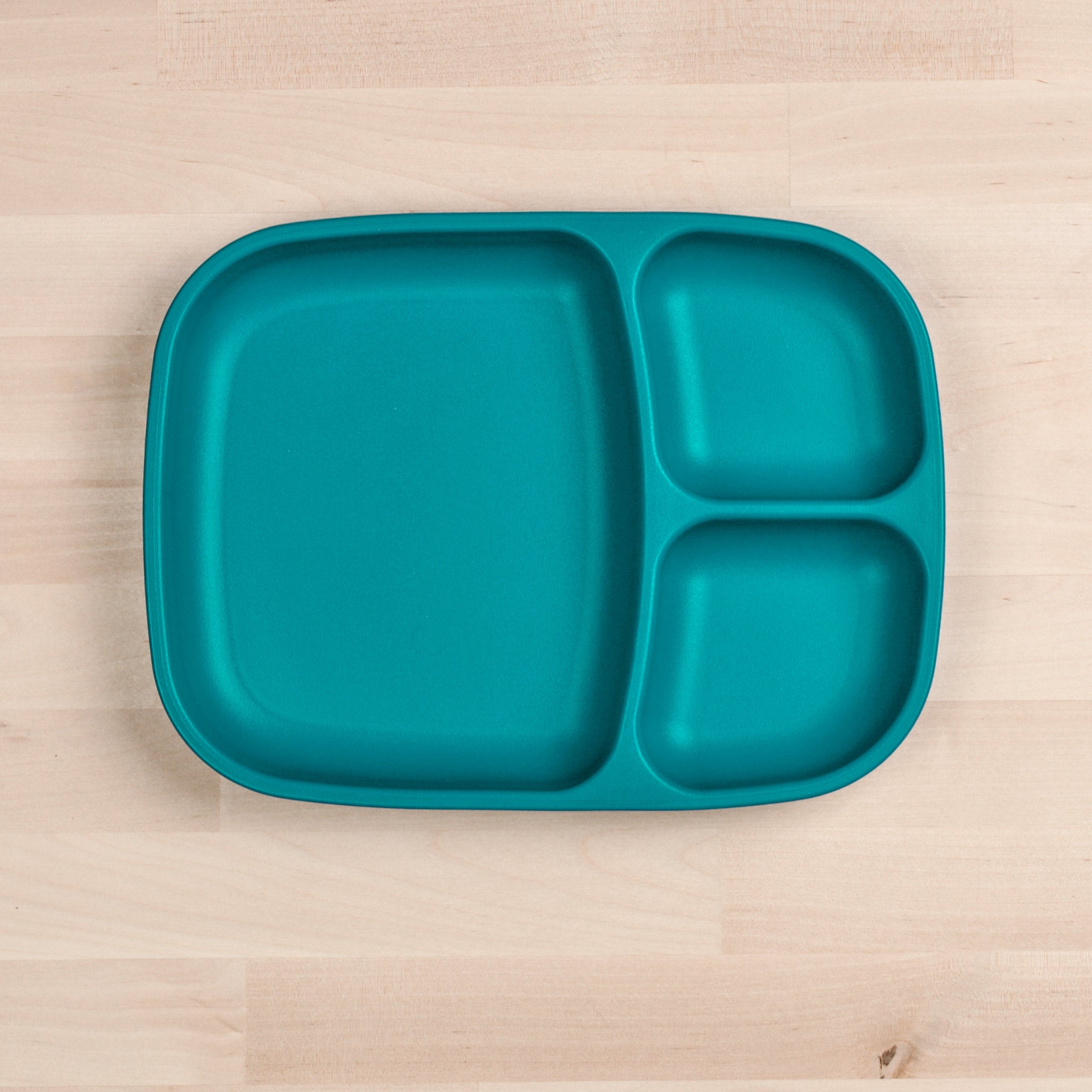 Re Play Divided Plate Large - BPA-Free, Eco-Friendly Kids Dinnerware for Toddlers & Babies - Perfect for Home, School, and Travel Meals