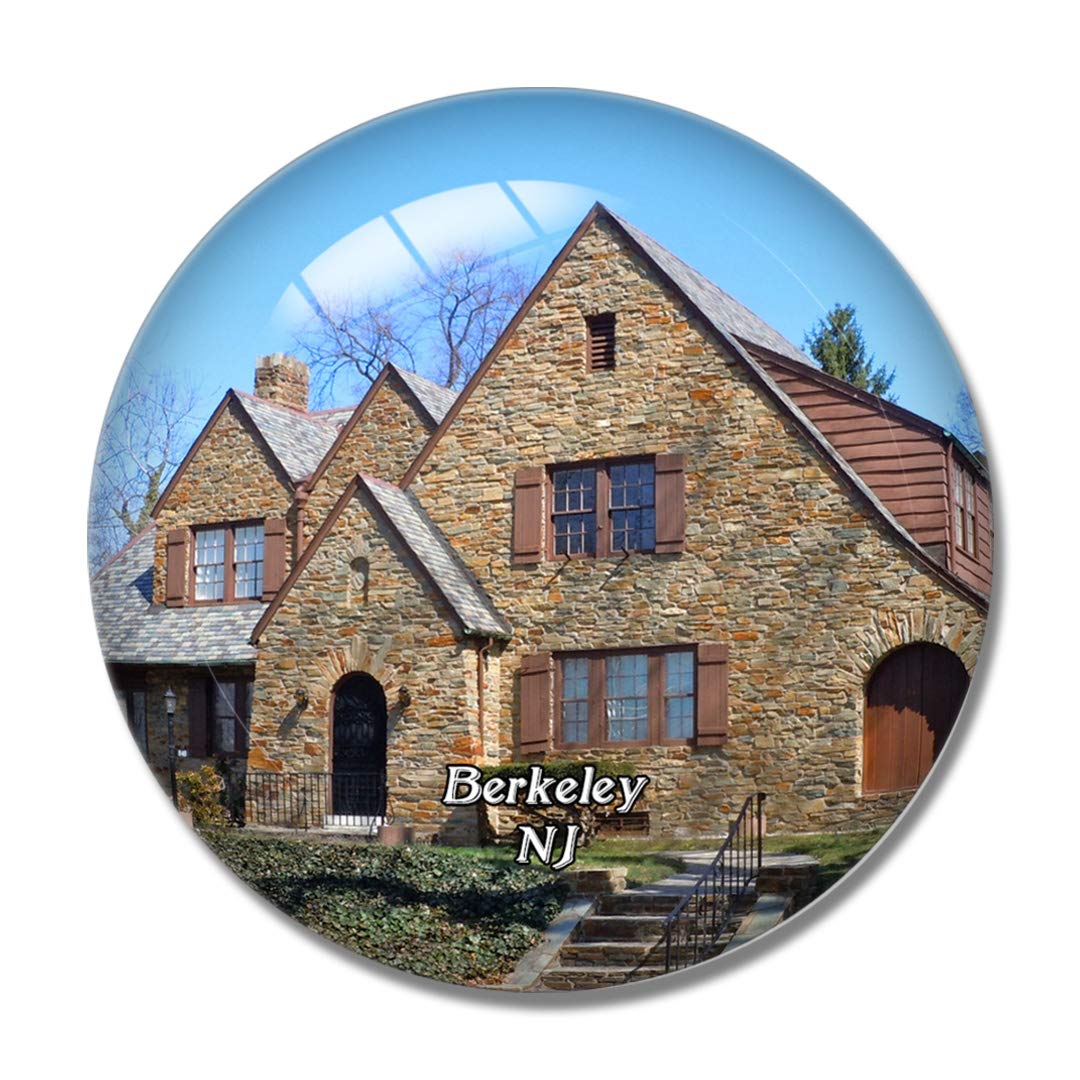Berkeley Trenton New Jersey USA Souvenir - 3D Crystal Glass Fridge Magnet with Whiteboard Function | Perfect for Home, Office & Travel Gifts