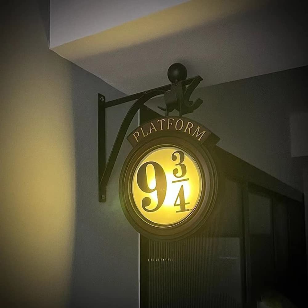 Harry Potter Platform 9 3/4 LED Night Light - Novelty Movie-Themed Mood Lamp for Bedroom Decor, Gift for Fans - Perfect for Kids' Rooms, Harry Potter Collections, and Home Theater Decorations