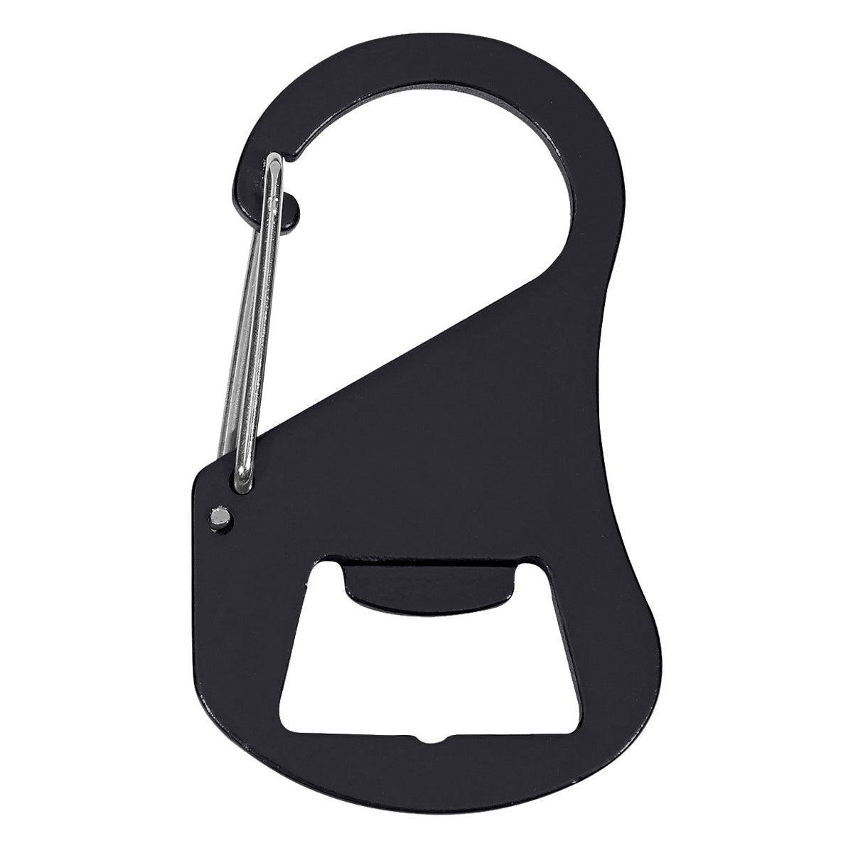 Premium Black Carabiner Bottle Opener 2071 - Durable Keychain Tool for Camping, Hiking & Outdoor Adventures