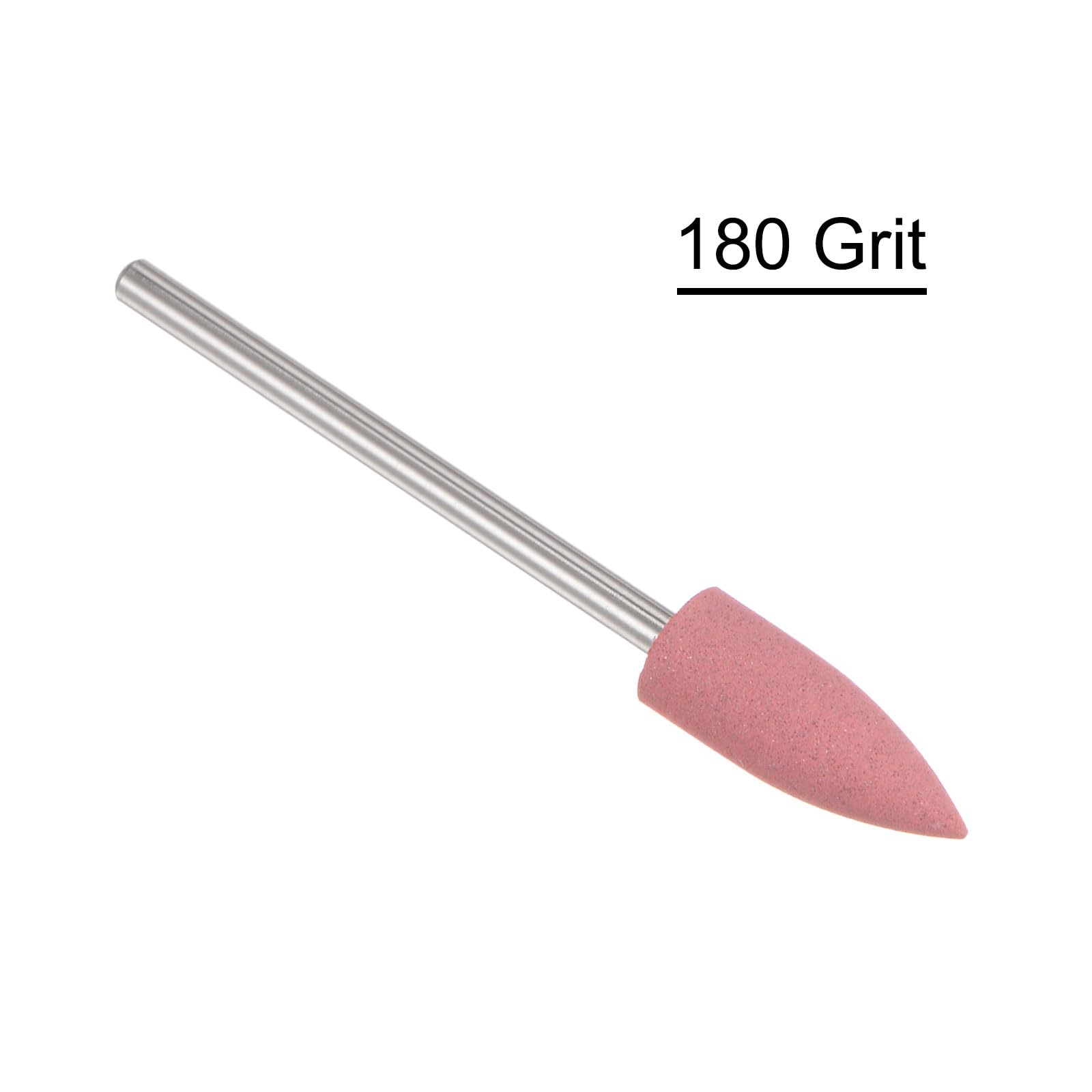 HARFINGTON 5-Piece 180 Grit Rubber Polishing Bits with 6mm Shank - Silicone Buffing Wheels for Rotary Tools & Electric Grinders - Tapered Mounted Grinding Heads for Metal, Wood & Jewelry Polishing - Perfect for DIY Crafts & Professional Metalworking