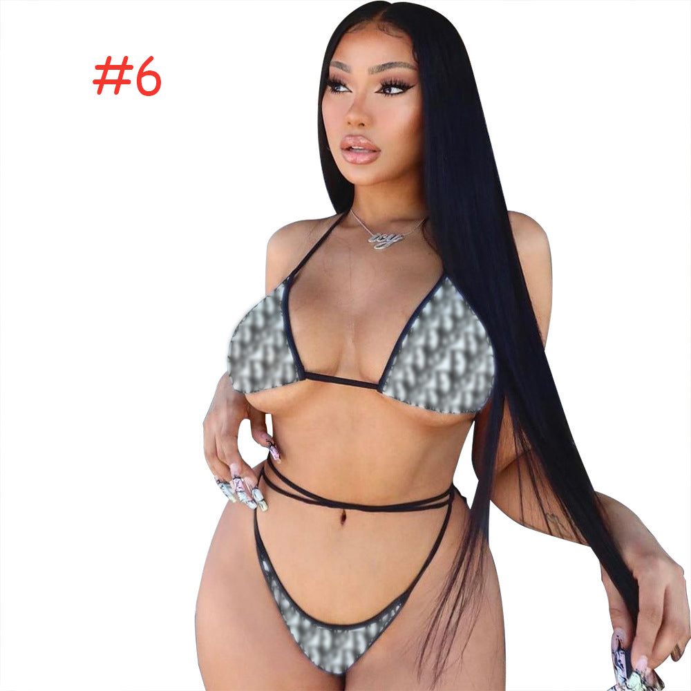 Sexy Printed Bikini Two Piece Set - Women's Floral Swimwear for Beach Vacation & Pool Party