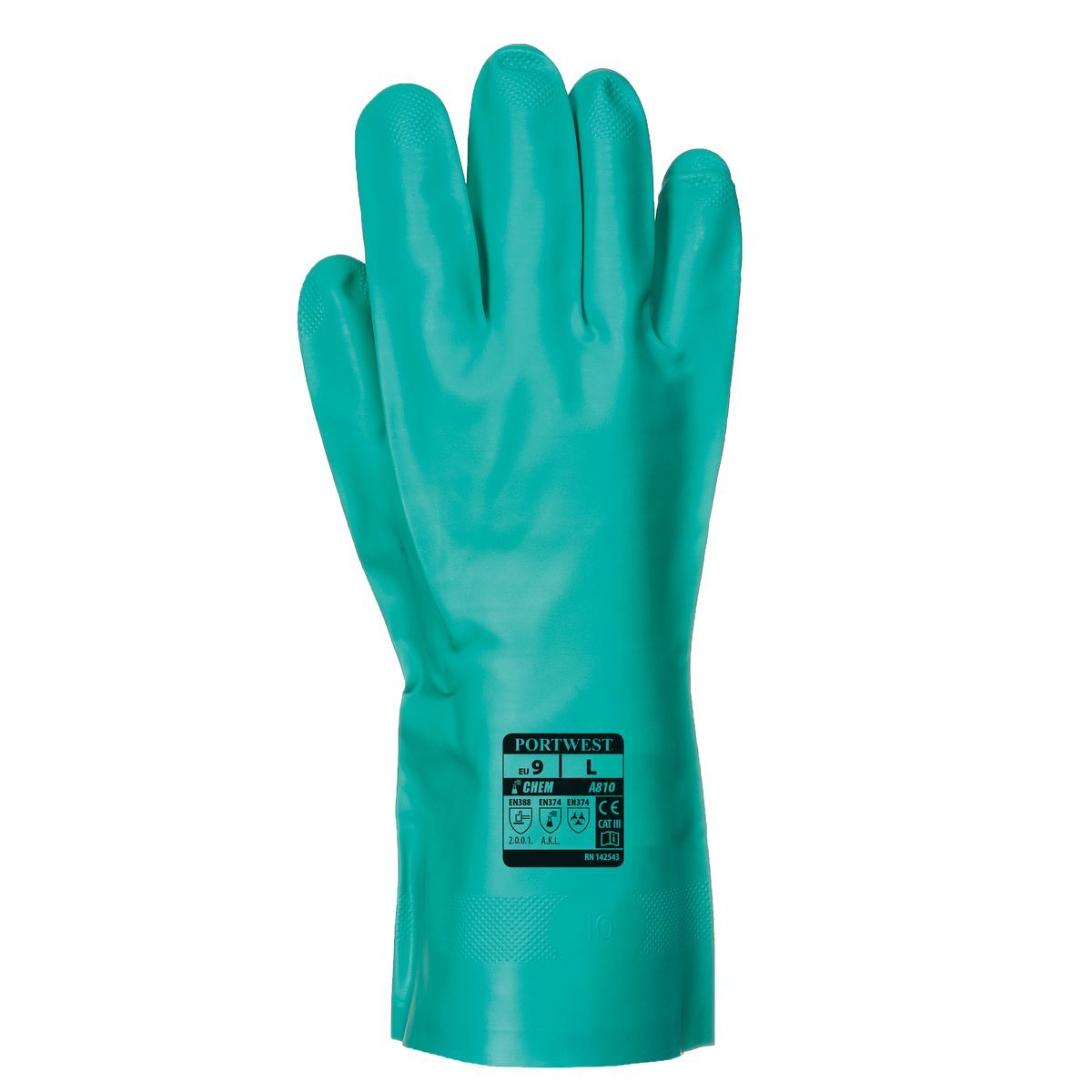Nitrosafe Chemical Gauntlet Style A810 - Heavy Duty Protective Gloves for Industrial, Laboratory & Chemical Handling Safety