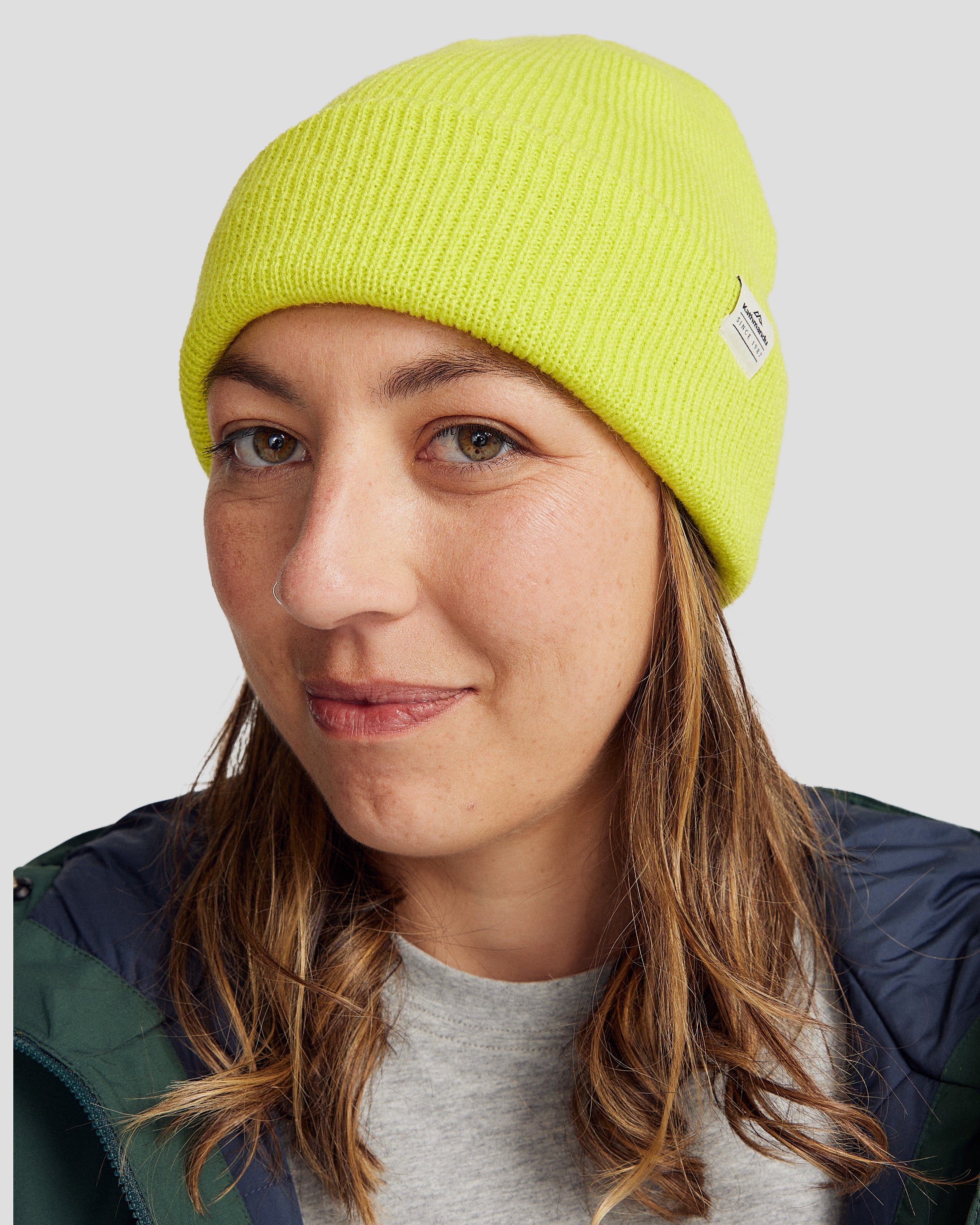 Fyfe Beanie v2 - Warm Winter Knit Hat for Men & Women, Bright Moss Green - Perfect for Skiing, Hiking & Outdoor Activities