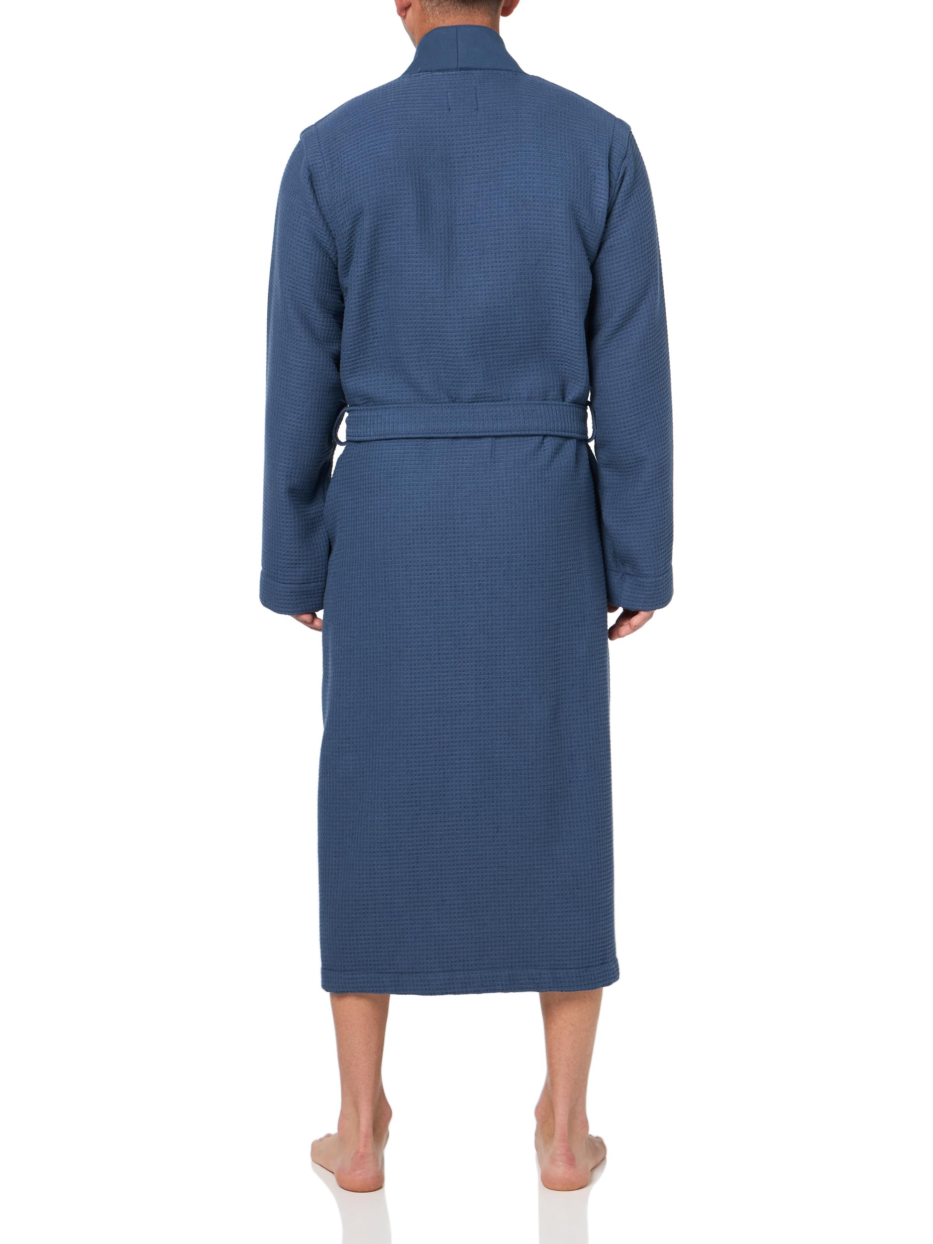 BOSS Men's Waffle Kimono Robe - Soft & Comfortable Bathrobe for Spa, Lounge & Home Relaxation