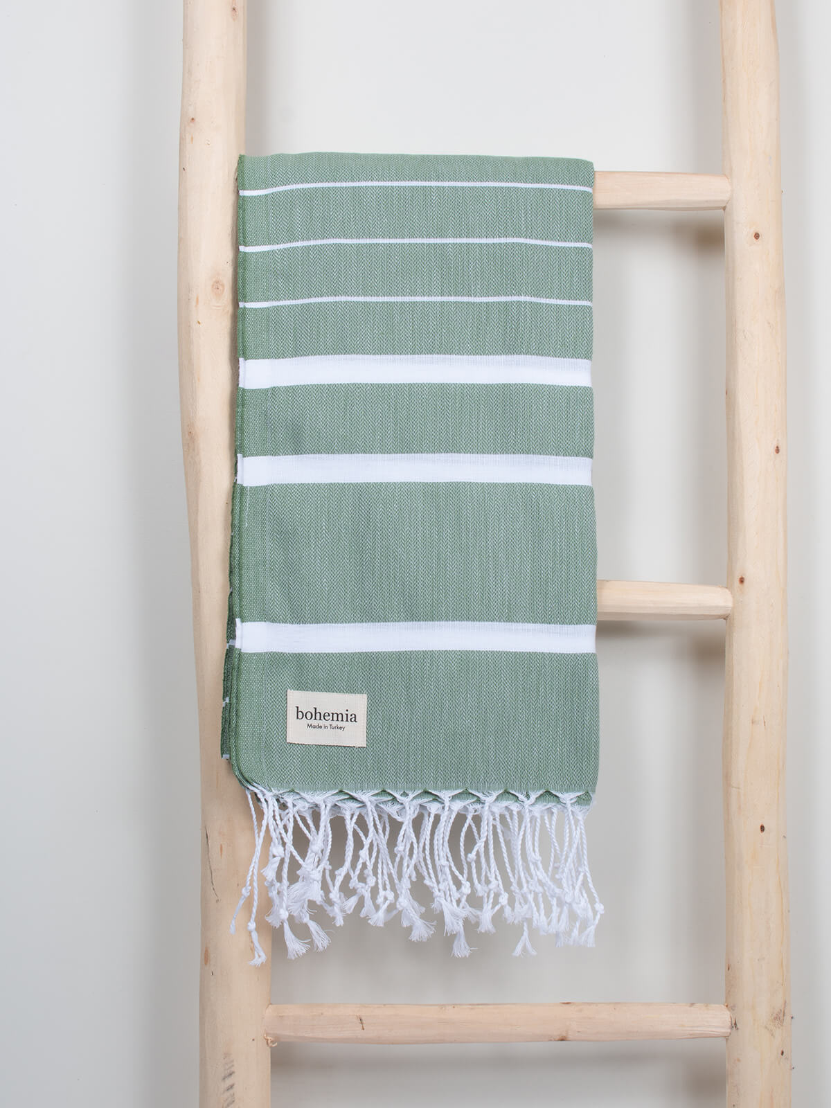 Premium Ibiza Summer Hammam Towel - Soft 100% Cotton Turkish Peshtemal, Olive Green - Perfect for Beach, Pool, Yoga & Spa Use