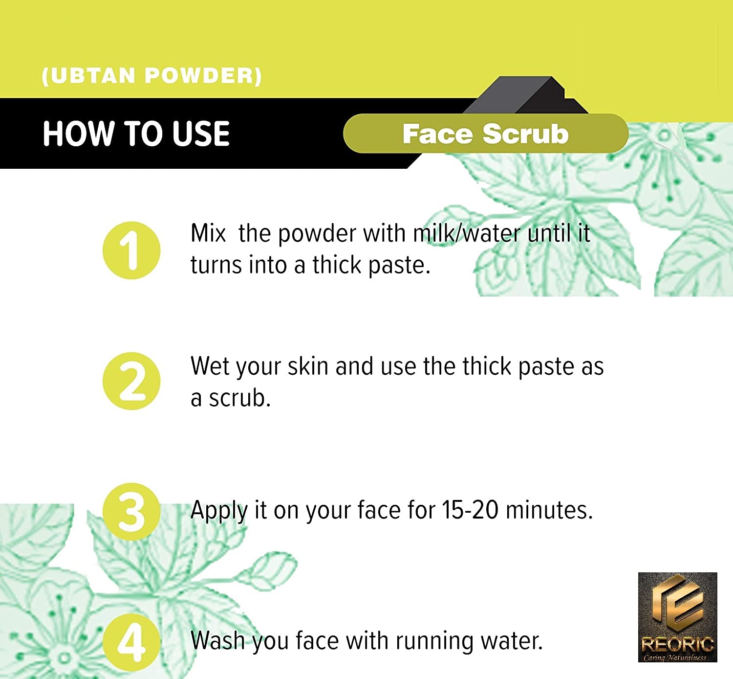 Organic Ubtan Powder for Skin Whitening & Brightening - 100g Detan Face Pack | Natural Glow Boost for Face & Body | Perfect for Bridal, Festive & Daily Skincare Routine