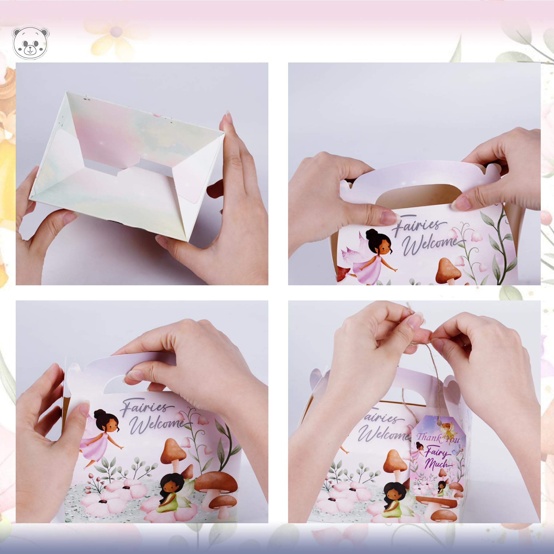 Fairy Tale Party Favor Boxes 12 Pcs - Kids Birthday & Baby Shower Supplies for Gift Giving