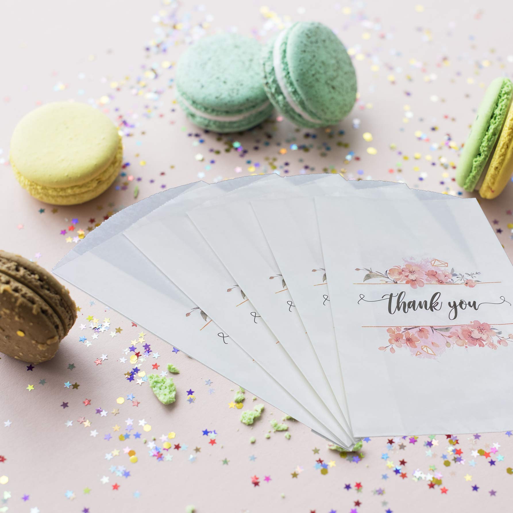 Eco-Friendly 100-Pack Kraft Paper Treat Bags - Expandable Cookie, Donut & Candy Buffet Bags | Wedding Favors, Party Goodie Bags | Food Safe & Recyclable for Earth Day, Birthdays & Events