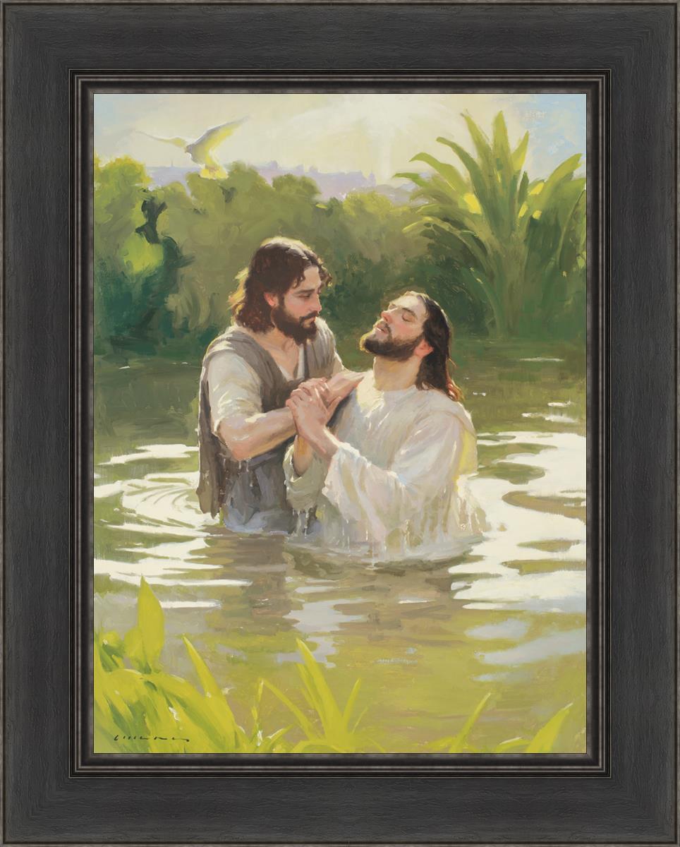 Baptism of The Savior - Religious Christian Wall Art for Home & Church Decor - Perfect for Baptism Ceremonies & Spiritual Inspiration