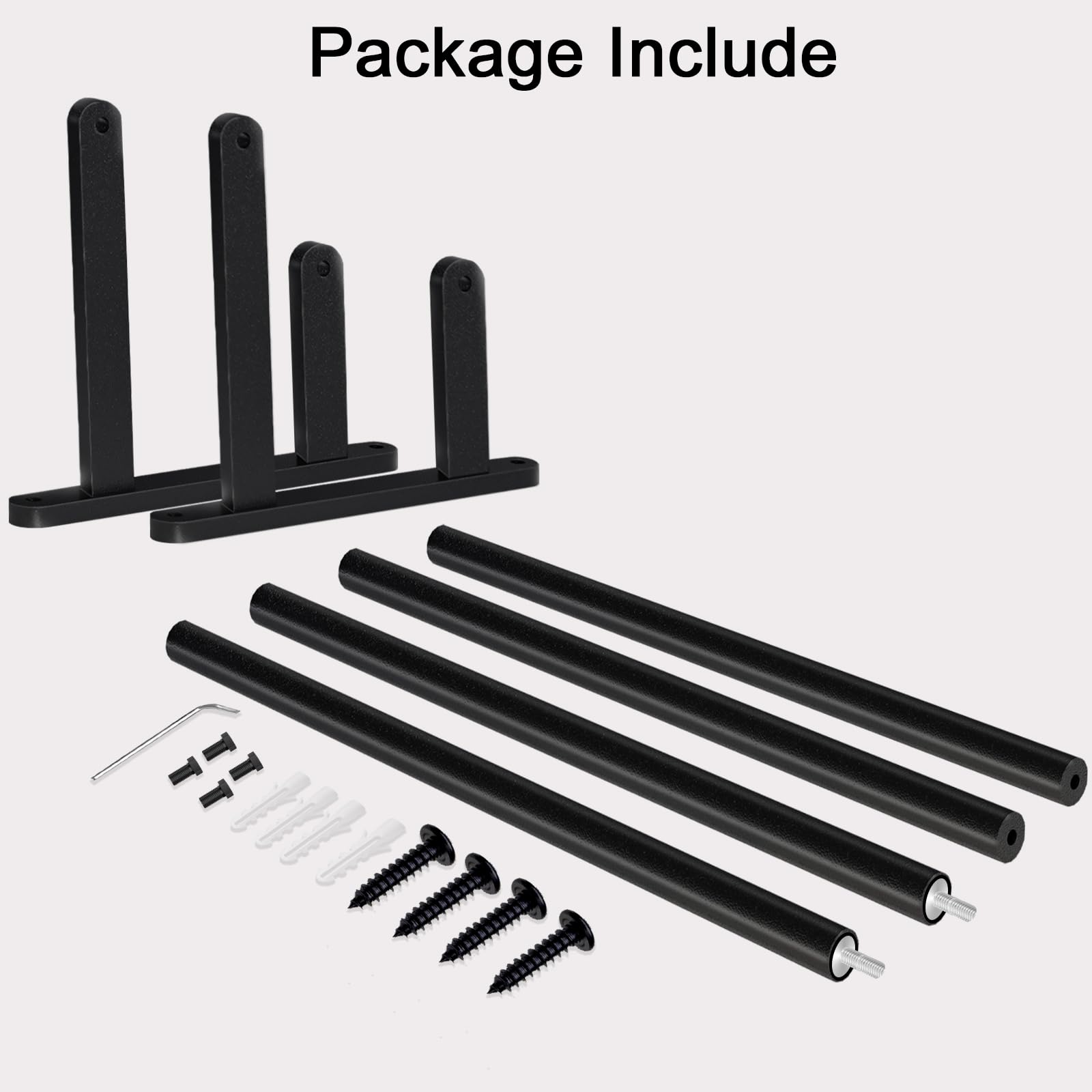 24 Inch Stainless Steel Double Towel Bar - Matte Black Wall Mounted Bathroom Towel Rack & Kitchen Towel Holder | Durable Towel Rod for Bath, Spa, and Home Organization