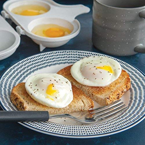 Nordic Ware Microwave Omelet Pan & Egg Poacher Set - 2-Cavity Nonstick Breakfast Cookware for Quick & Easy Meals - Perfect for Busy Mornings, Camping & Dorm Cooking