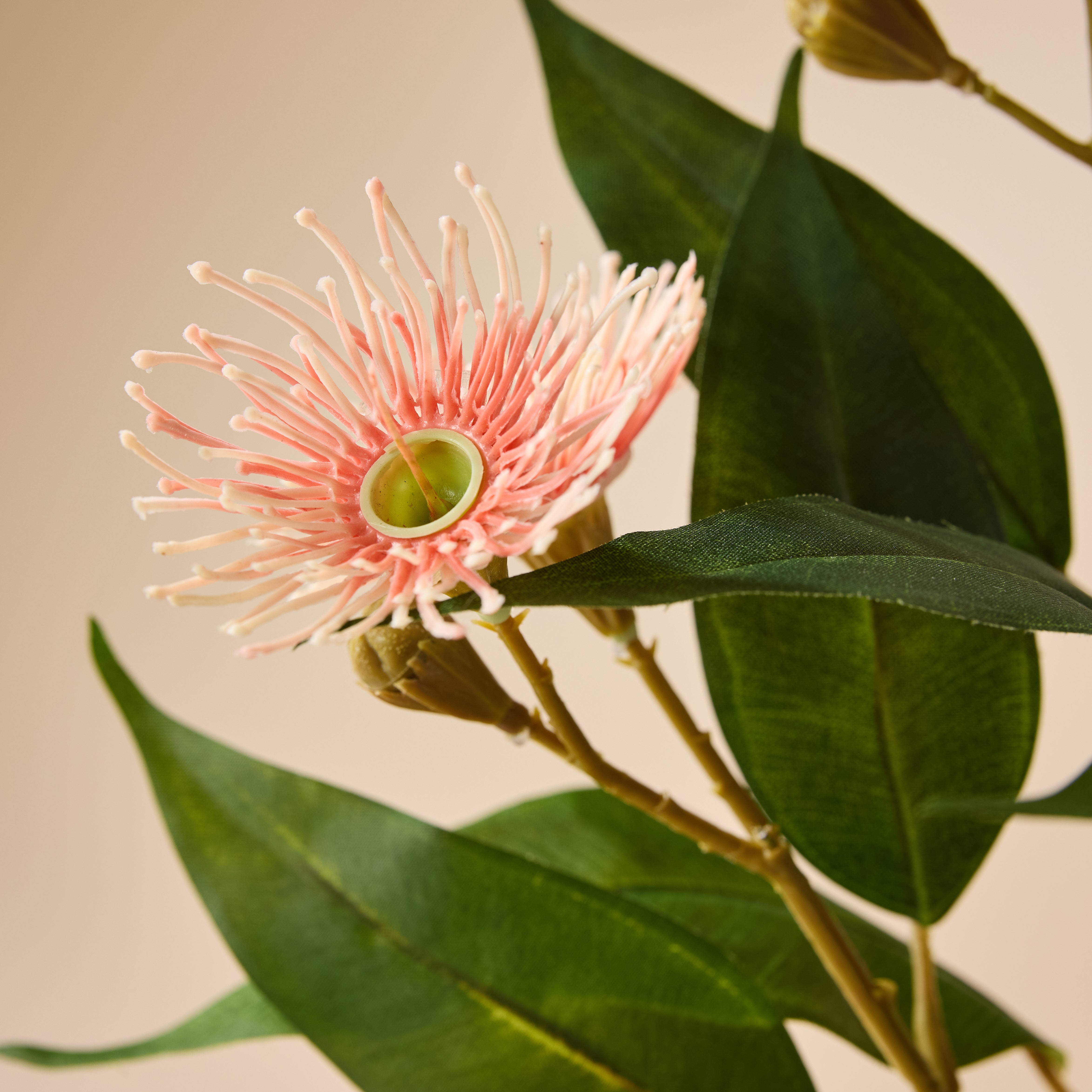 Artificial Eucalyptus Flower Spray in Pink | 24.4 Inch Faux Greenery for Home Decor, Wedding Centerpieces, and DIY Floral Arrangements