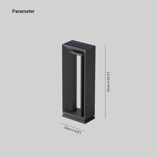 Modern Rectangular LED Bollard Lights - Outdoor Landscape Lighting for Pathways, Gardens, and Driveways - Waterproof & Energy-Efficient Solar or Low Voltage Options