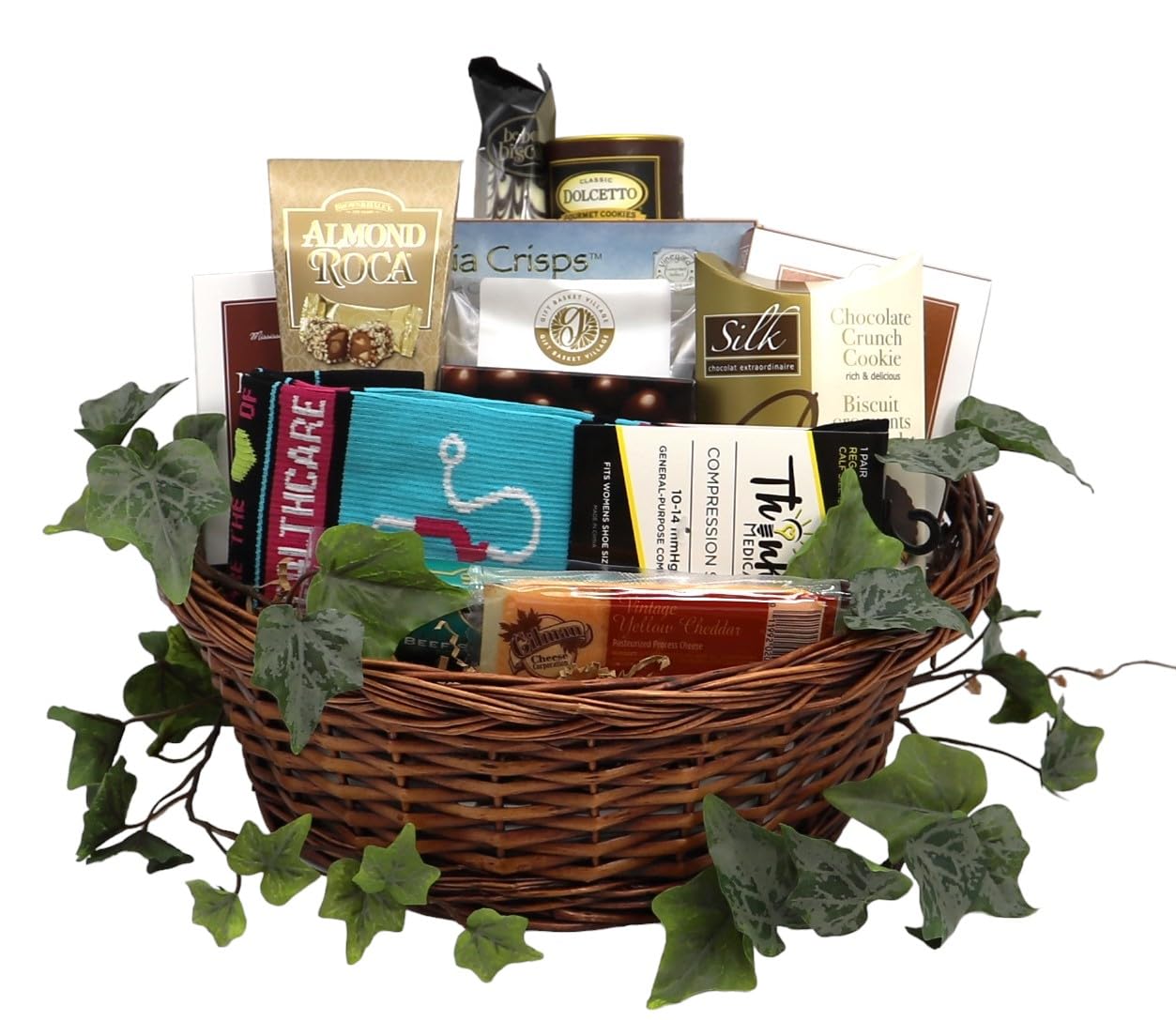 Gourmet Gift Basket for Nurses - Premium Snacks, Sweet Treats & Thoughtful Accessories | Perfect Nurse Appreciation Gift for Hospitals, Clinics & Healthcare Workers
