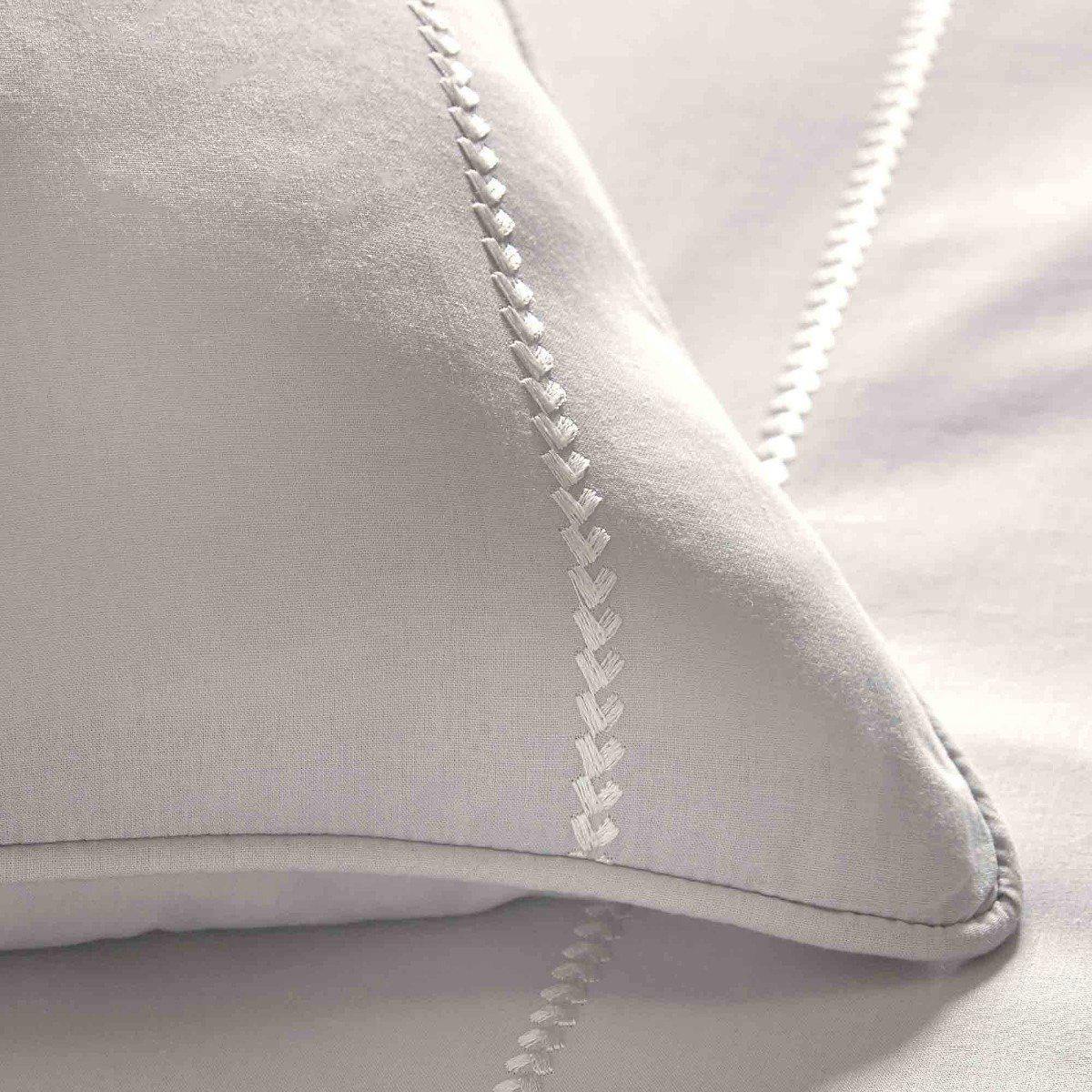 Premium Salcombe Duvet Cover Set - Silver Grey Luxury Bedding for King/Queen Size - Soft & Breathable Cotton Blend - Perfect for Master Bedroom, Guest Room & Hotel Decor