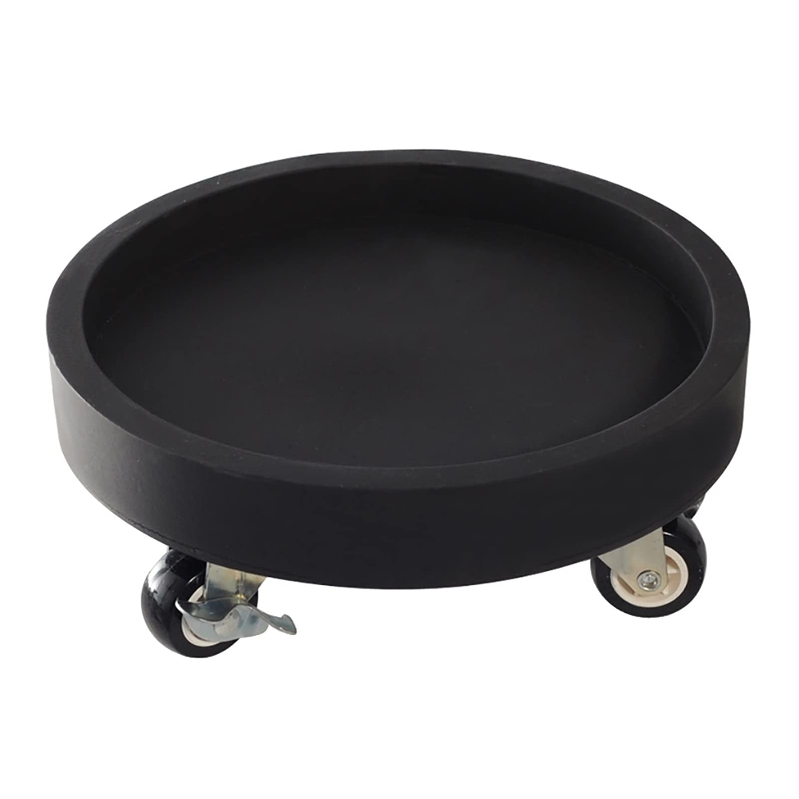WOYIN 40cm Black Rolling Plant Caddy with Wheels - Heavy Duty Mobile Planter Stand for Indoor & Outdoor Plants, Flowers, Trees - Easy Moving Casters for Patio, Garden, Living Room, Office
