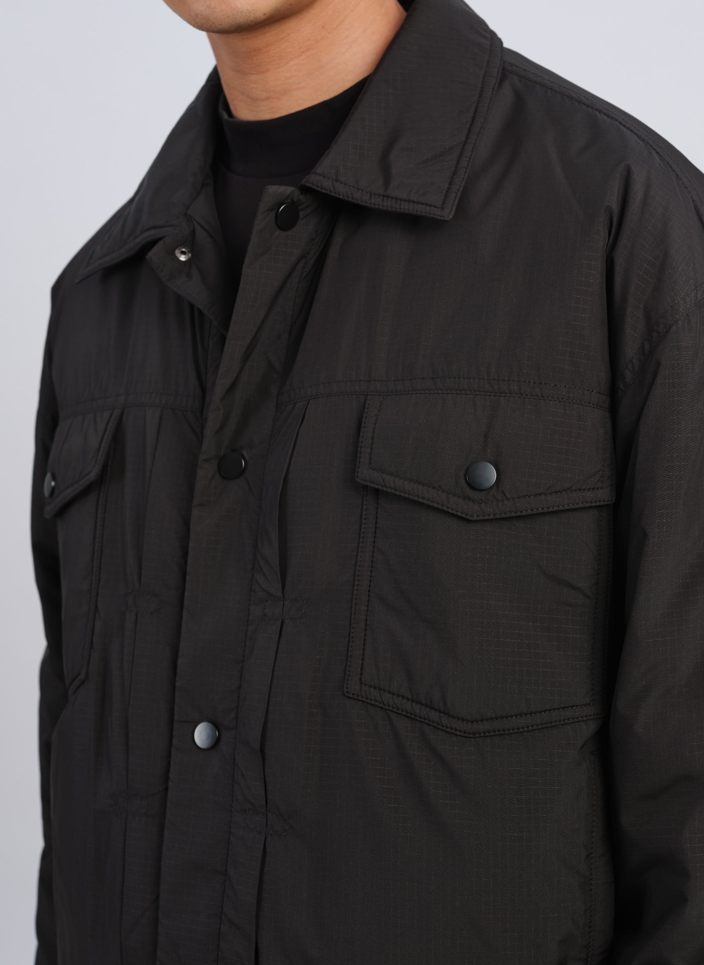 Men's Lightweight Polyester Trucker Down Jacket - Warm Winter Coat for Outdoor Activities, Hiking & Casual Wear