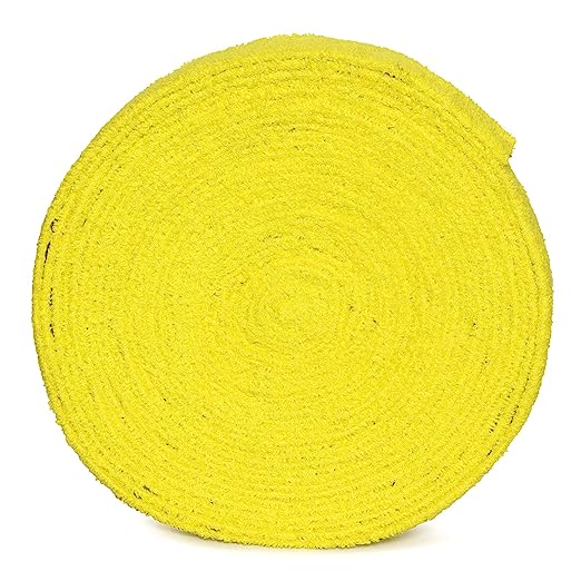 Victor GR 338 Non-Slip Towel Grip Roll - 10 Meter Yellow Adhesive Tape for Sports Rackets, Badminton, Tennis & Table Tennis Paddles - Perfect for Enhanced Grip & Comfort During Play