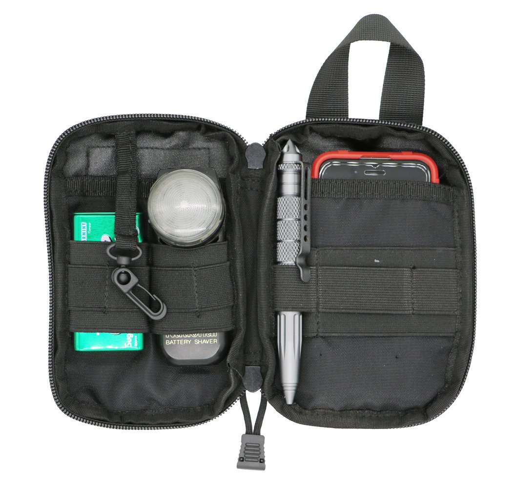 Tactical MOLLE Attachment Organizer - EDC Gear Pouch Set for Outdoor, Hiking, Camping & Military Use - Durable Utility Pouch for Tactical Vest, Backpack & Bug Out Bag Organization