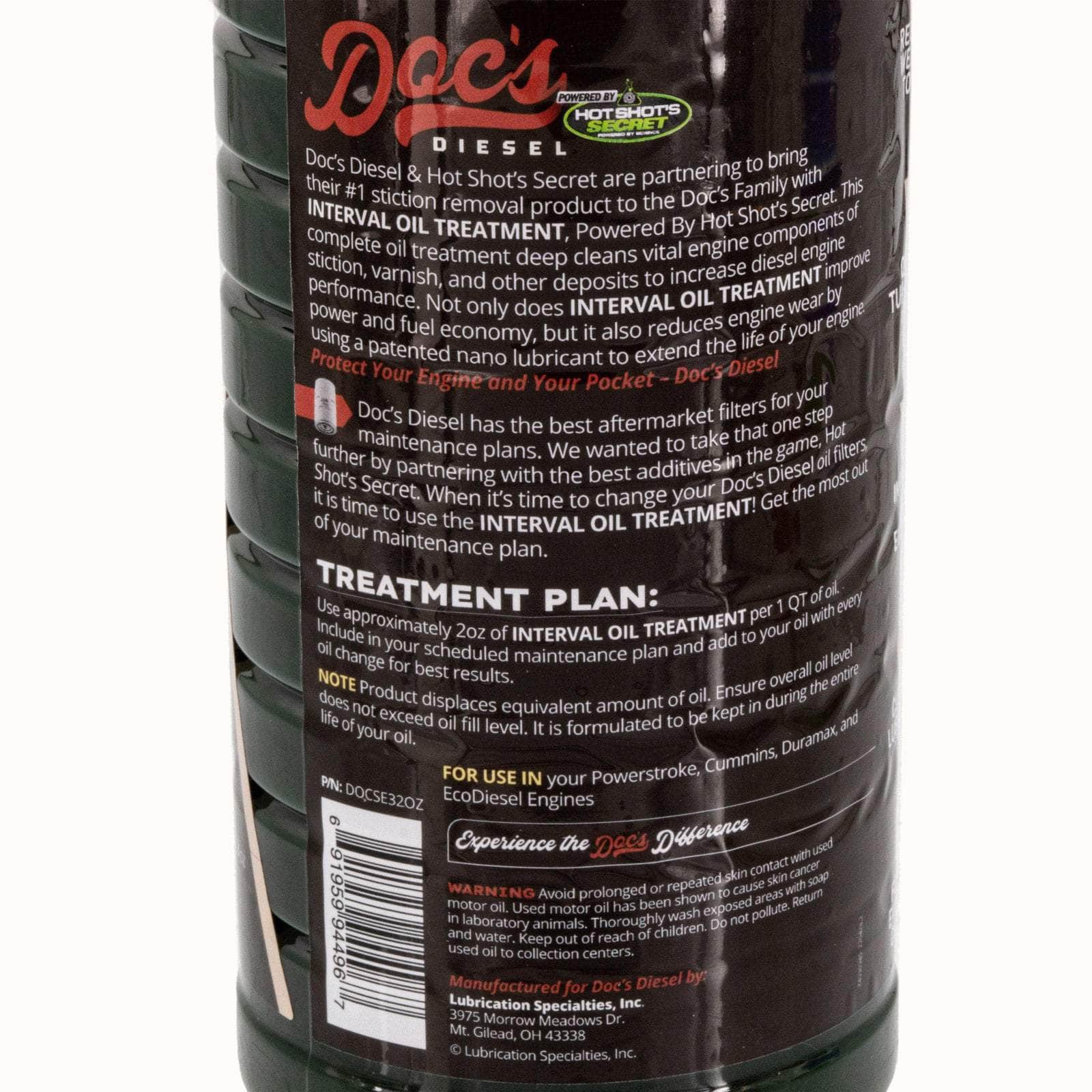 Doc's Diesel & Hot Shot's Secret Interval Diesel Fuel Treatment + Oil Treatment Kit - Improve Engine Performance & Fuel Efficiency for Trucks, SUVs & Heavy-Duty Vehicles