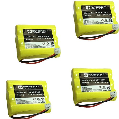 Motorola MD491 Cordless Phone Battery Combo Pack - 4 x SDCP-C308 Replacement Batteries for Home & Office Use