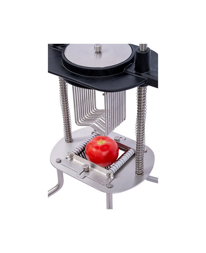 Cancan® Vertical Tomato Slicer - Stainless Steel Tomato Cutter with Non-Slip Handle for Perfect Slices - Ideal for Sandwiches, Salads, and Meal Prep