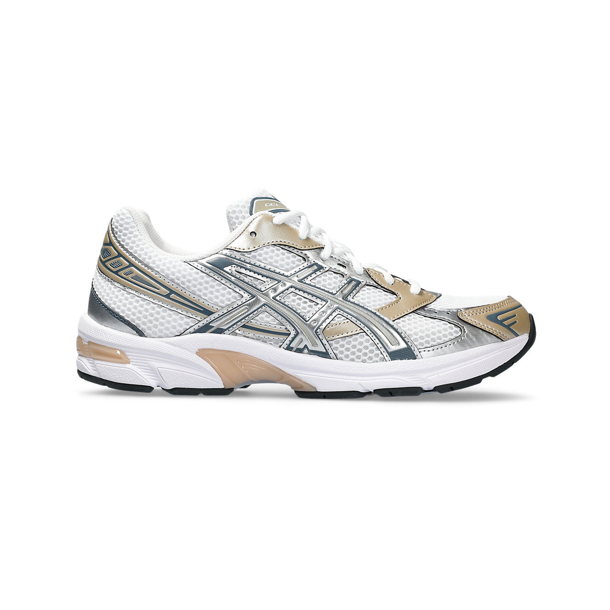 ASICS GEL 1130 Running Shoes for Men & Women - White/Wood Crepe - Lightweight Cushioned Sneakers for Jogging, Gym Workouts & Casual Wear