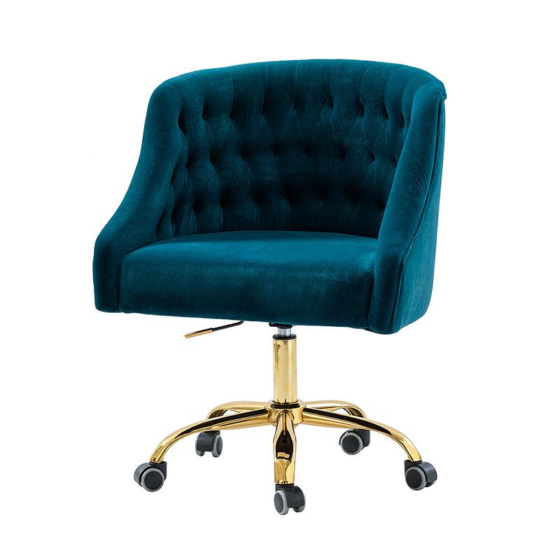 Penelope Velvet Tufted Office Chair - Ergonomic Executive Desk Chair with Lumbar Support - Perfect for Home Office, Gaming & Workspace Comfort
