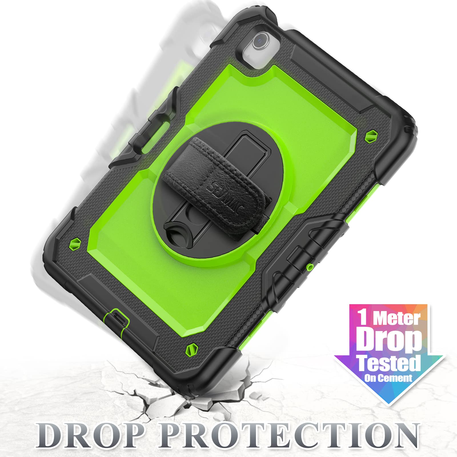 SEYMAC 360° Rotating Protective Case with Screen Protector & Pen Holder for iPad Air 5th/4th Gen 10.9