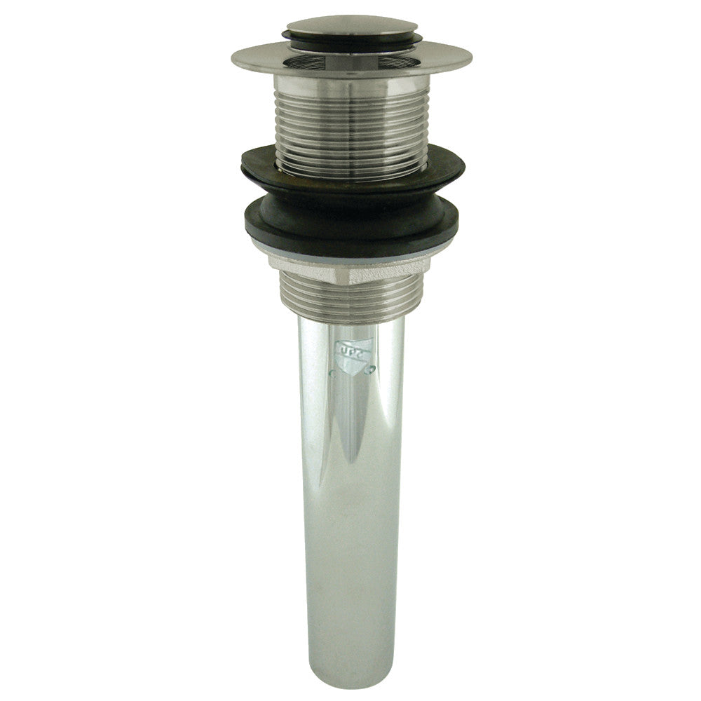 Stainless Steel Push Pop Up Bathroom Sink Drain with Overflow - Easy Install for Bathroom, Kitchen & Laundry Sink Drainage