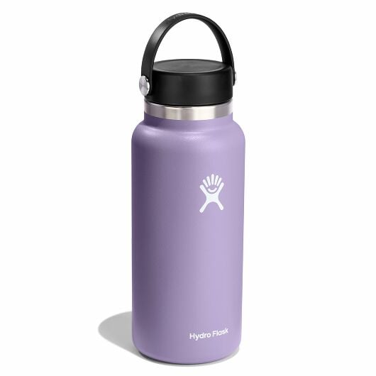 32 oz Wide Mouth Water Bottle - BPA Free Leak Proof Stainless Steel Insulated Thermos for Gym, Hiking & Outdoor Activities