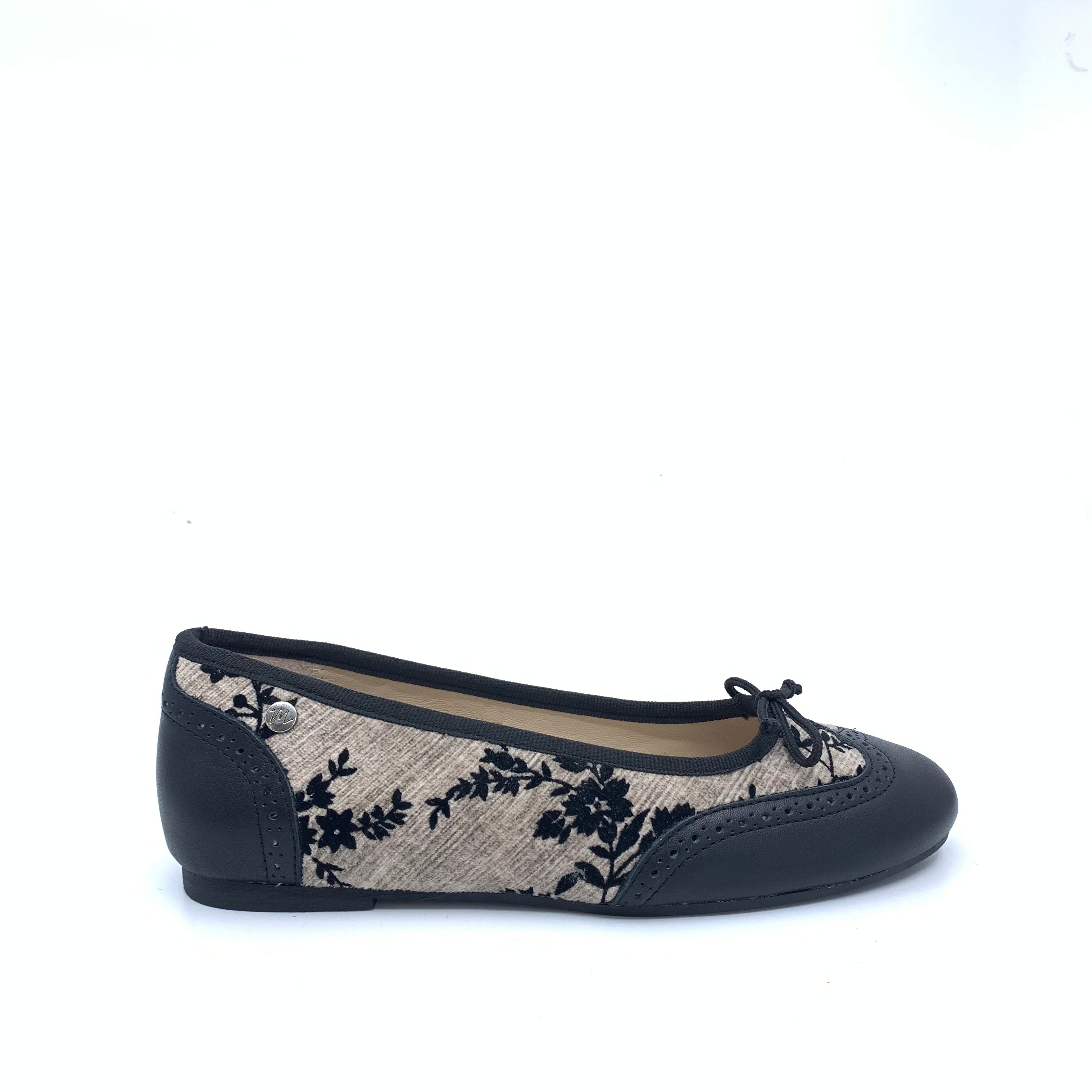 Manuela Taupe and Black Floral Wingtip Dress Shoes for Men | Stylish Formal & Business Oxfords | Perfect for Weddings, Office & Special Occasions