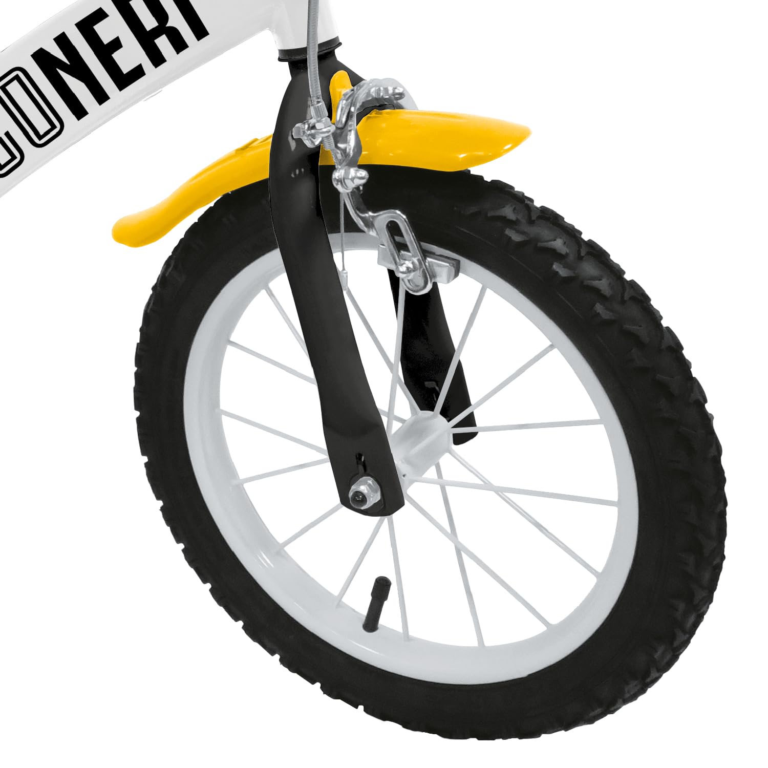 Mondo Toys - F.C. Juventus Kids Bike for Boys & Girls with Training Wheels, Front & Rear Brakes - White & Black - Perfect for Outdoor Play & Beginner Riders