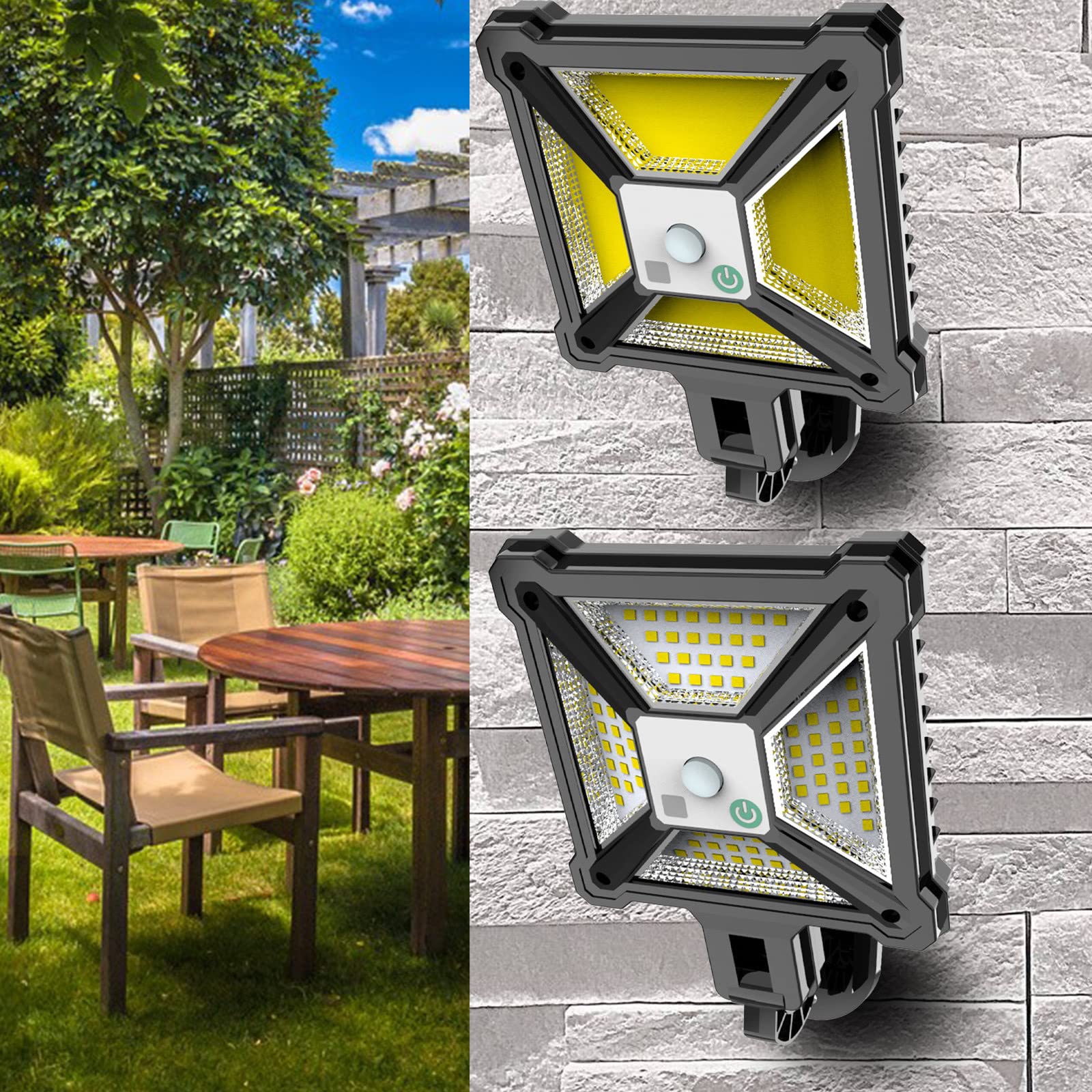 88LED Solar Lights Outdoor - Waterproof Hanging Solar Lamp with Remote Control & Motion Sensor, COB Security Flood Light for Yard, Garden, Patio, Street - Perfect for Nighttime Safety & Landscape Lighting