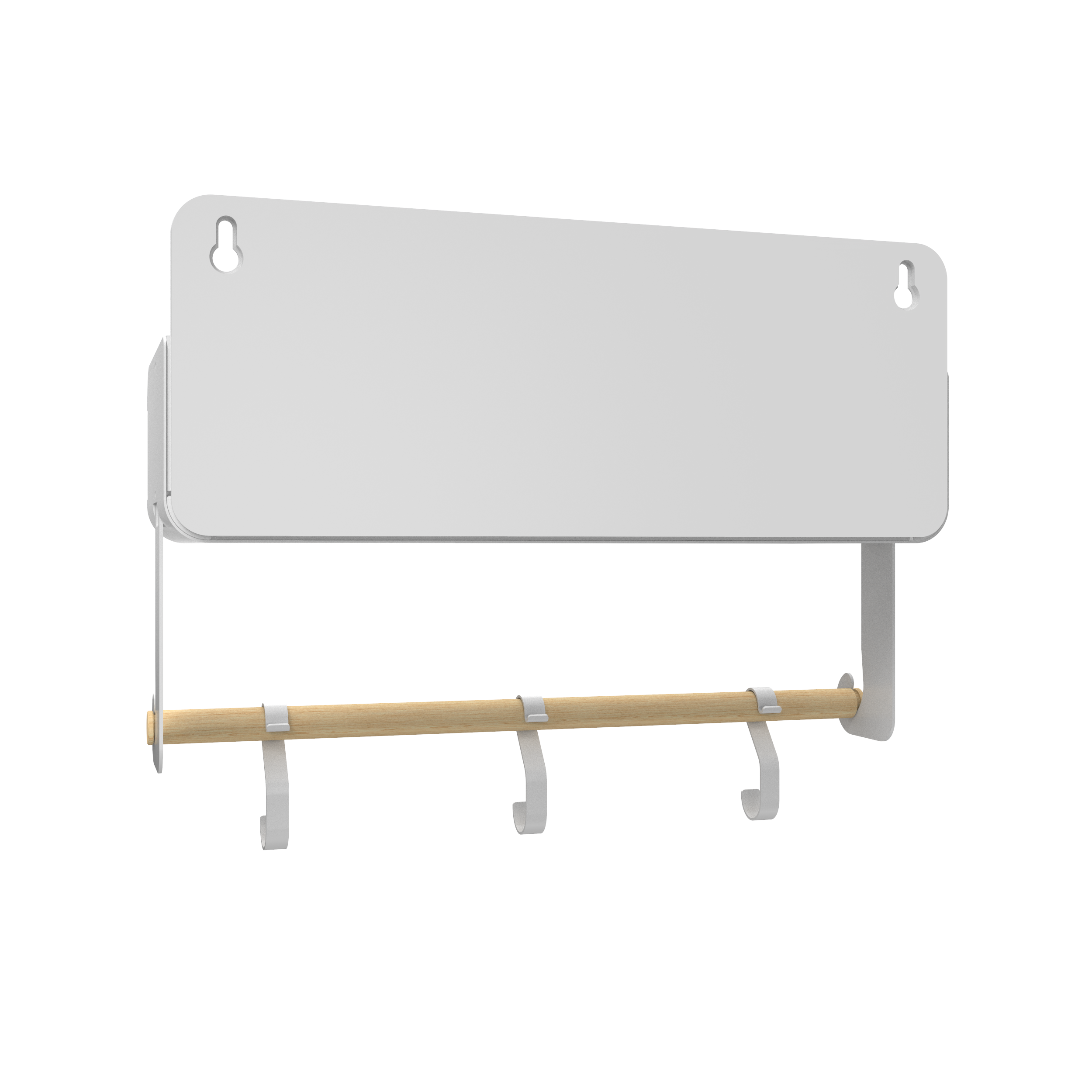 Magnetic Wall Shelf with Brackets - Space Saving Hanging Rack System for Kitchen, Bathroom, or Garage Storage