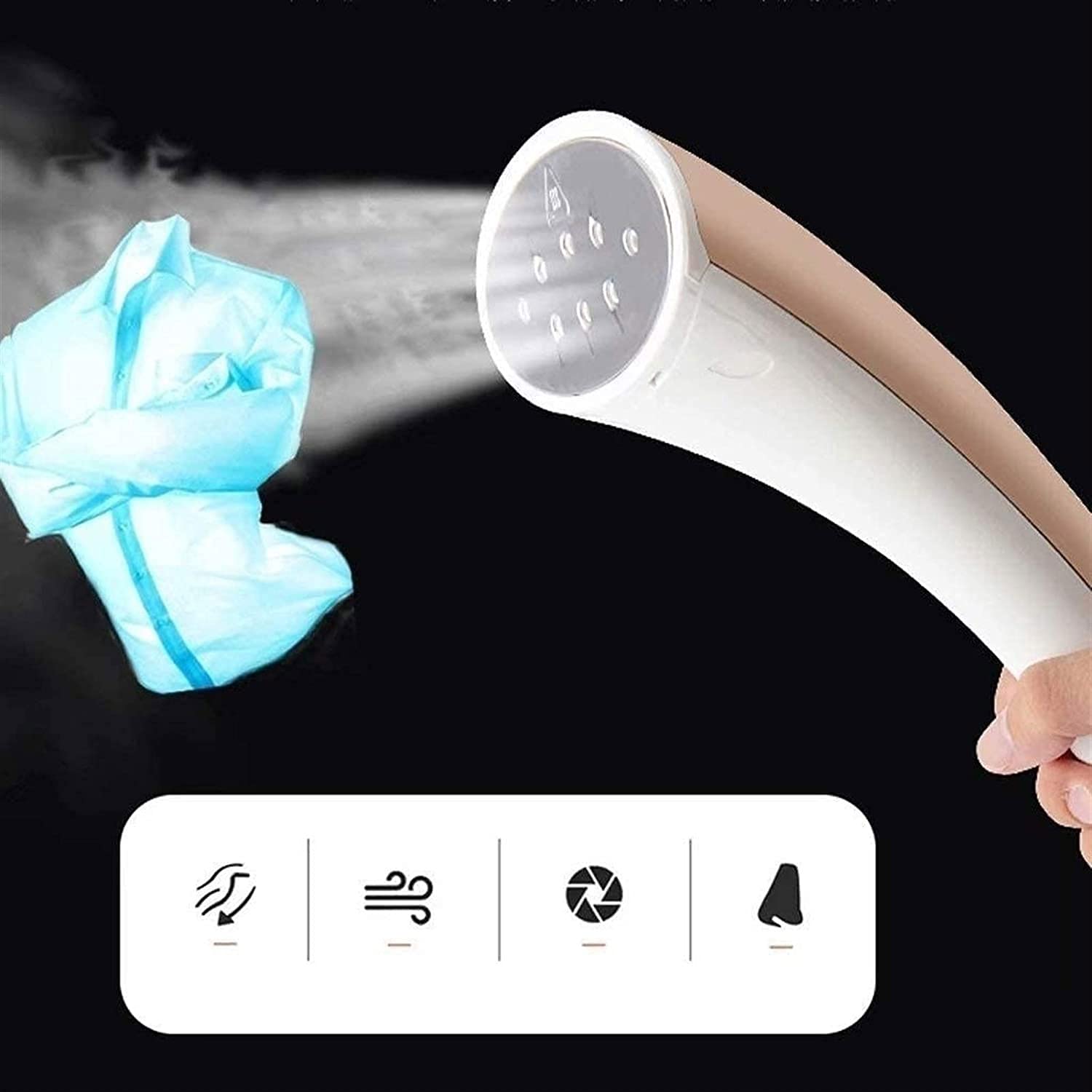 2000W Ironing Clothes Steamer with 2L Water Tank | Full Size Hanging Fabric Garment Steamer for Home Use | Perfect for Removing Wrinkles from Dresses, Suits & Curtains | Gold Household Steamer