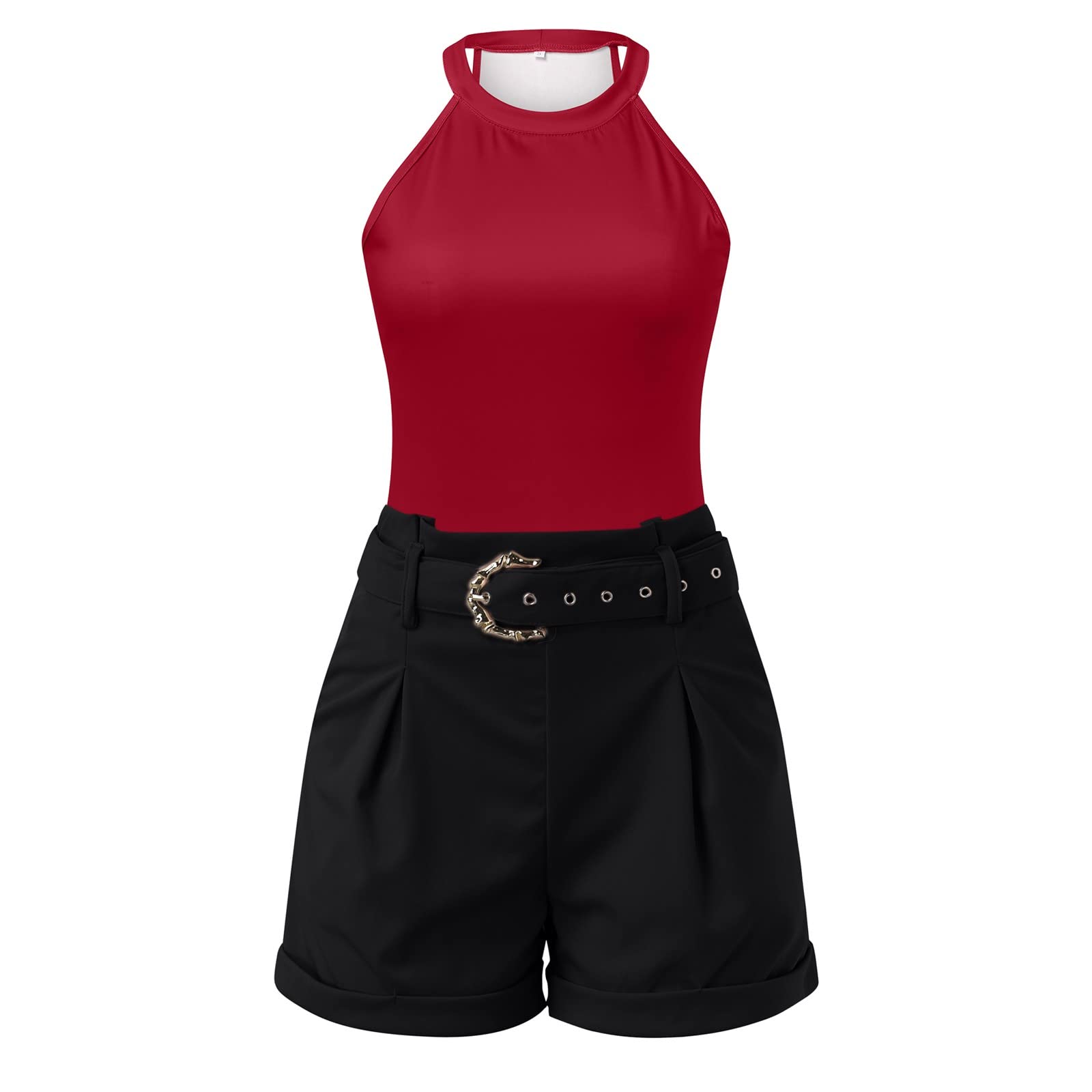 Women's Gym Sets - High Waist Workout Leggings & Yoga Biker Shorts with Matching Sports Top - Breathable Fitness Outfit for Yoga, Running & Gym Training