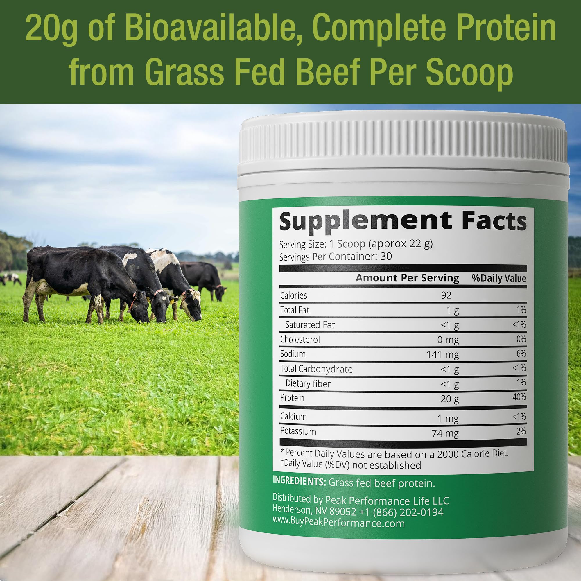 Grass Fed Beef Protein Powder - Lactose Free, Great Tasting Beef Protein Isolate | Paleo & Carnivore Friendly, Dairy-Free Muscle Building Supplement | Unflavored, No Whey | Ideal for Post-Workout Recovery & Low-Carb Diets