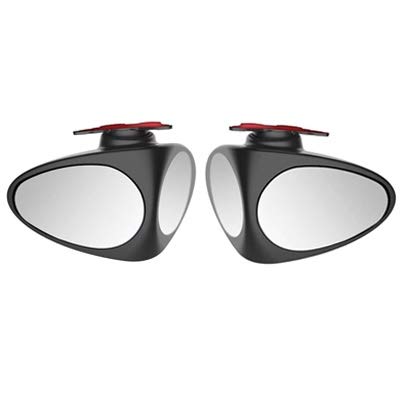 BQYQFXX 360° Adjustable Car Blind Spot Mirrors - Wide Angle Convex Rear View Mirrors for Enhanced Safety (2-Pack, Black) - Perfect for Parking, Lane Changing & Blind Spot Monitoring