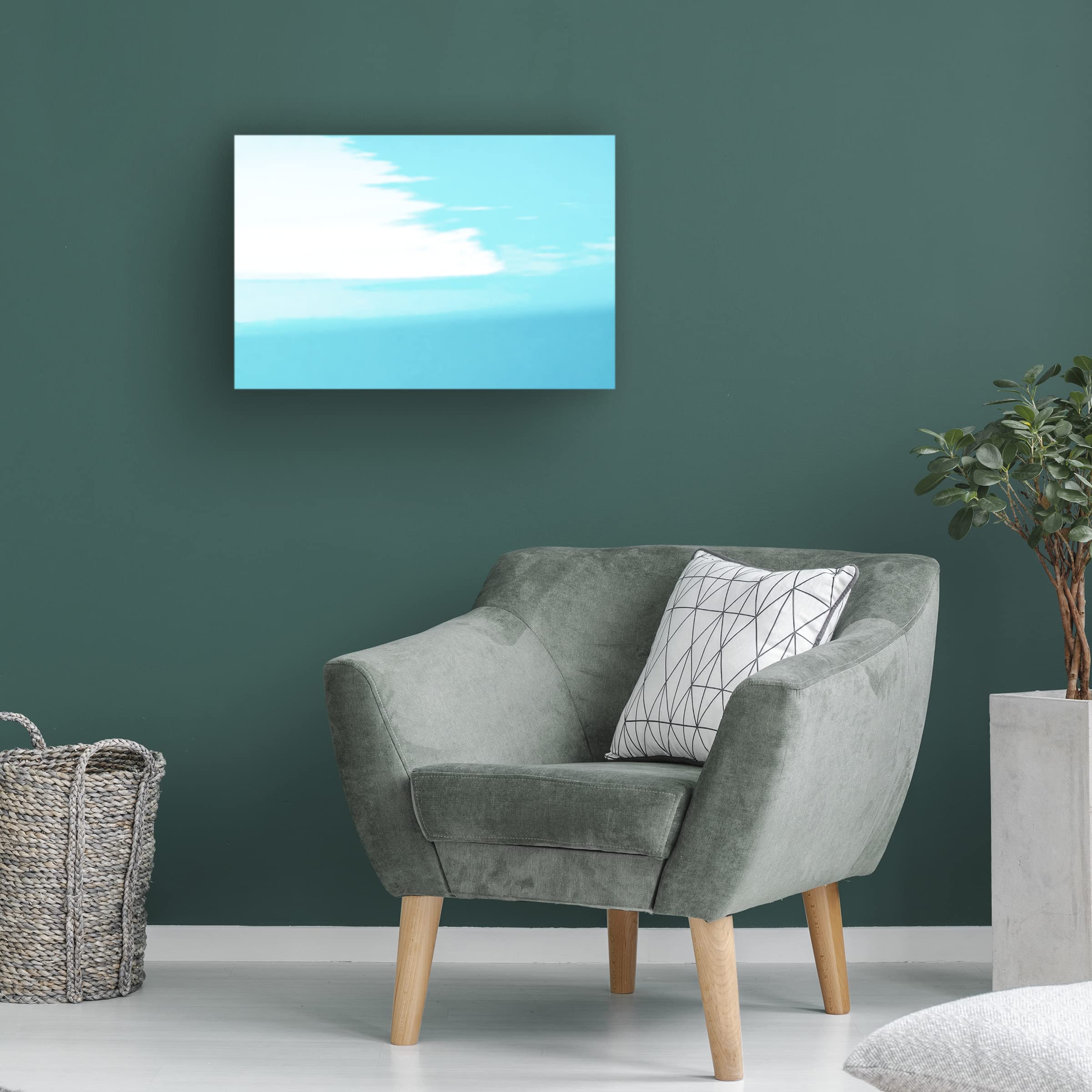 Trademark Fine Art 'Ocean Meets the Sky 04' by Eva Bane - 16x24 Inch Canvas Wall Art - Coastal Home Decor for Living Room, Bedroom & Office