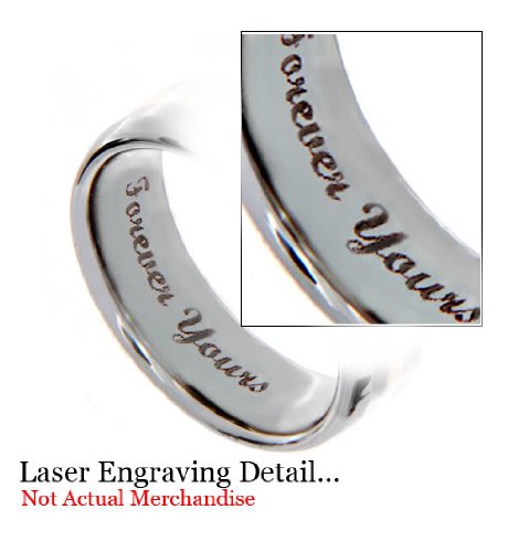 Custom 6mm Tungsten Wedding Band - Personalized Laser Engraving Service for Couples - Perfect for Anniversaries, Engagements & Special Occasions