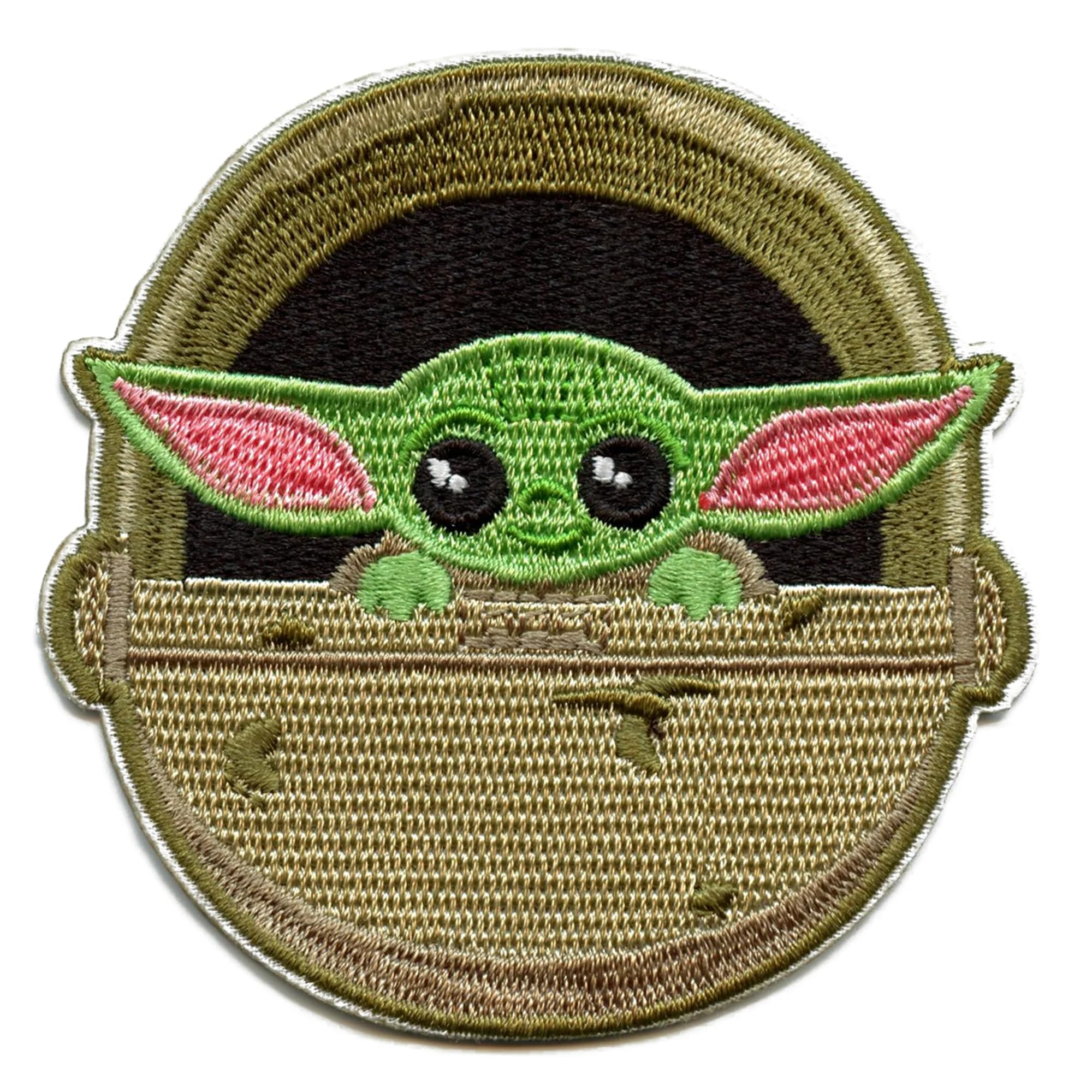 Star Wars The Mandalorian Grogu Baby Yoda Iron On Patch - The Child Embroidered Applique for Jackets, Hats & Backpacks - Perfect for Cosplay & Fan Gifts