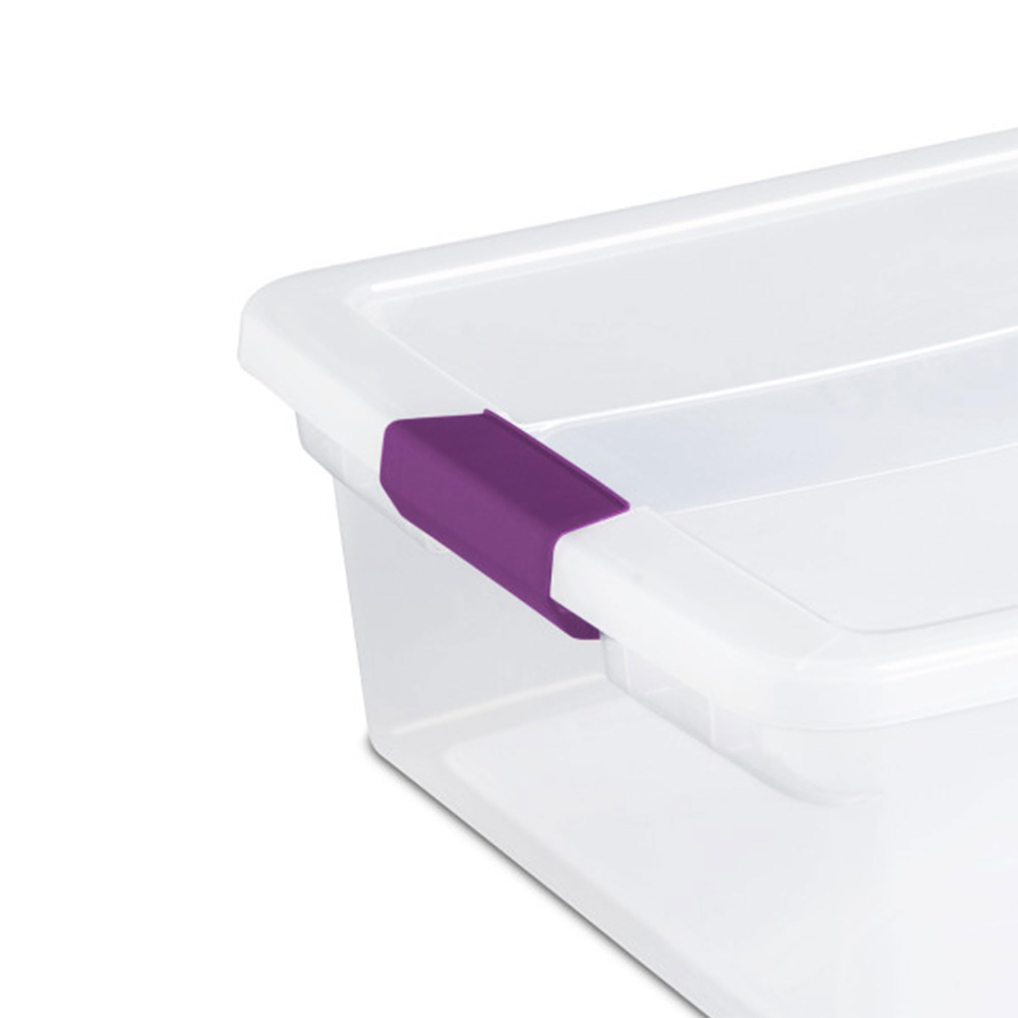 Sterilite 24-Pack ClearView Latch Storage Boxes - 32 Quart Stackable Plastic Bins with Secure Lids for Home Organization - Perfect for Closet, Garage, Toy & Holiday Decor Storage