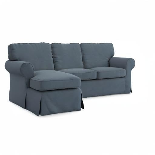 Custom IKEA Ektorp 2-Seat Loveseat & Chaise Lounge Slipcover Replacement - Titanium Grey | Perfect for Sofa Protection & Home Decor Upgrade | Fits Ektorp Sectional 3-Seat Sofa